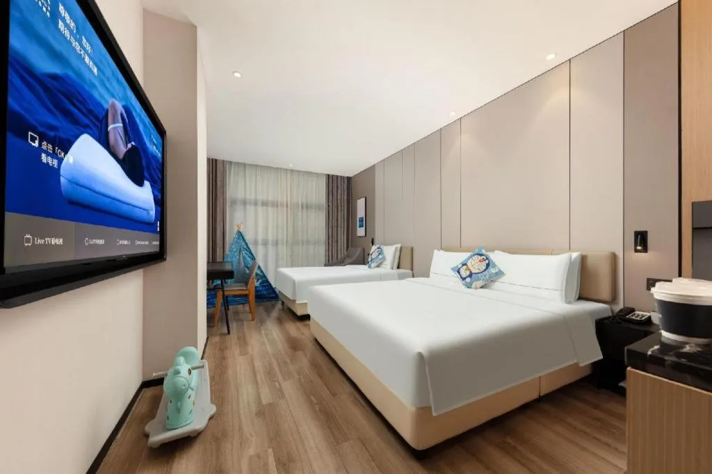 Bed in Atour Hotel Xiamen City Government Dongdu Passenger Transport Terminal