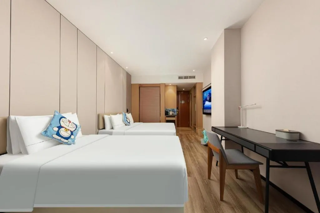 Bed in Atour Hotel Xiamen City Government Dongdu Passenger Transport Terminal