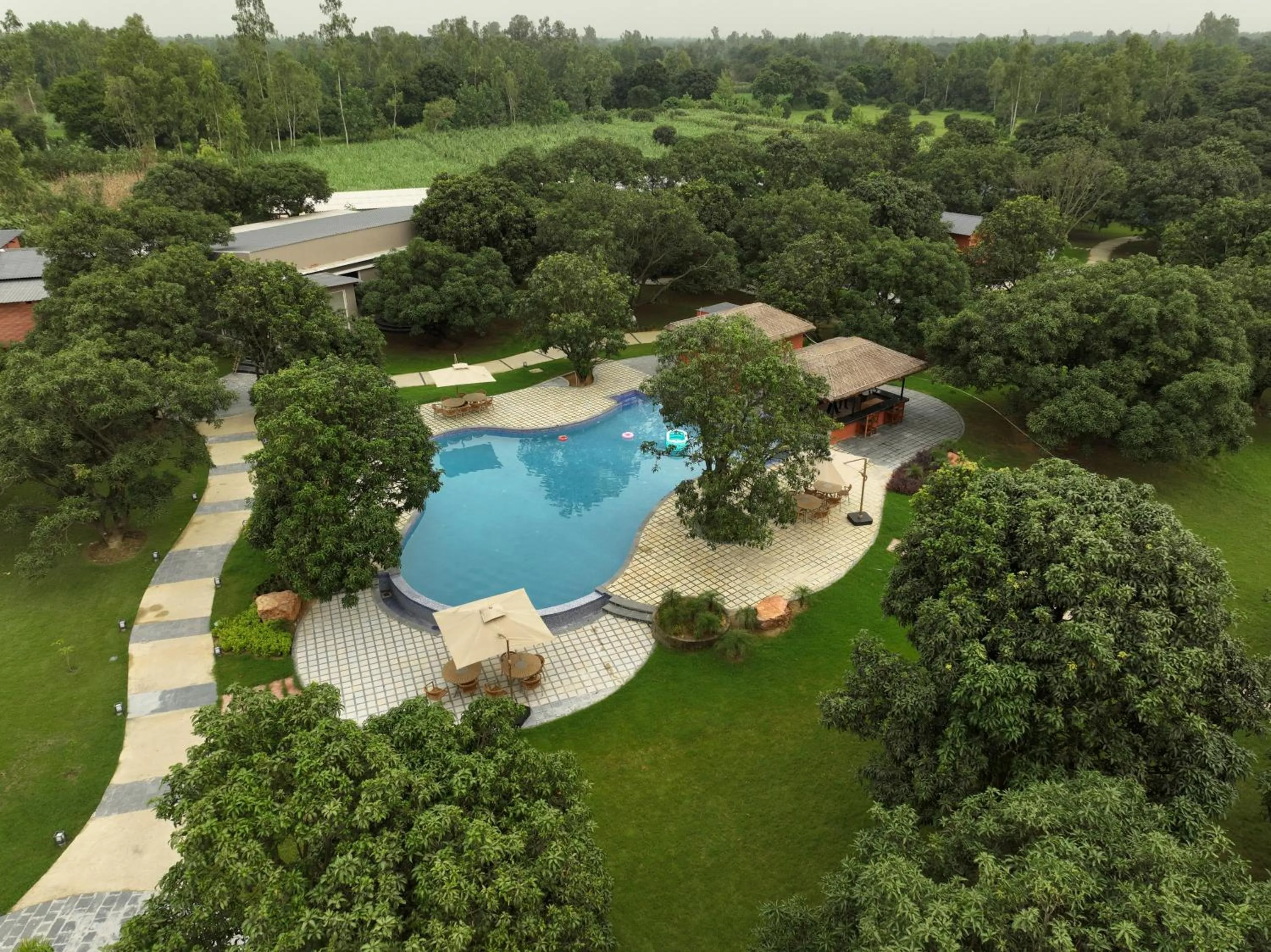 Swimming pool in Mamaya Resort & Spa By Four Leaf Hotels, Garh Mukteshwar