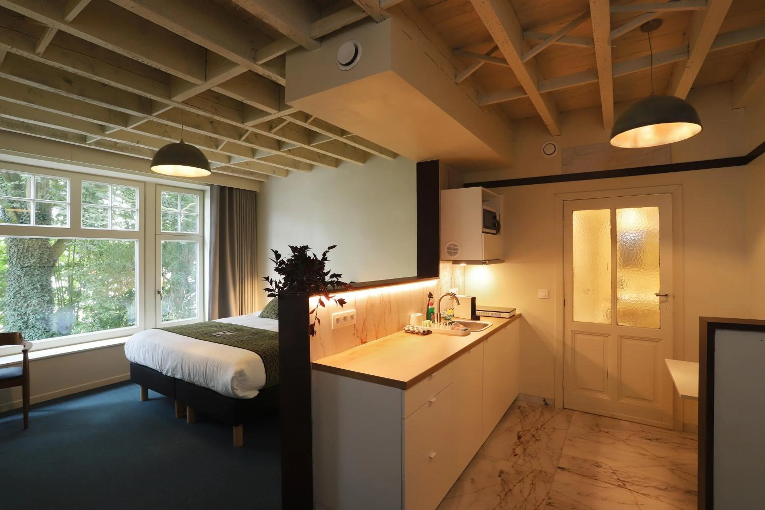 kitchen, Bed in Aparthotel Acacia