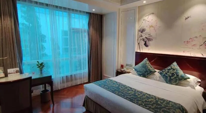 Bed in GreenTree Eastern Yancheng Binhai County Aobaolia Beichen Hotel