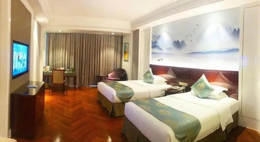 Bed in GreenTree Eastern Yancheng Binhai County Aobaolia Beichen Hotel