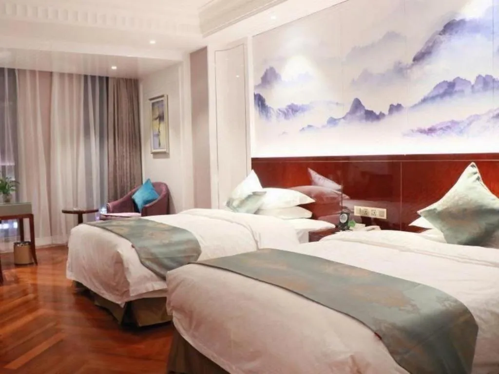 Bed in GreenTree Eastern Yancheng Binhai County Aobaolia Beichen Hotel