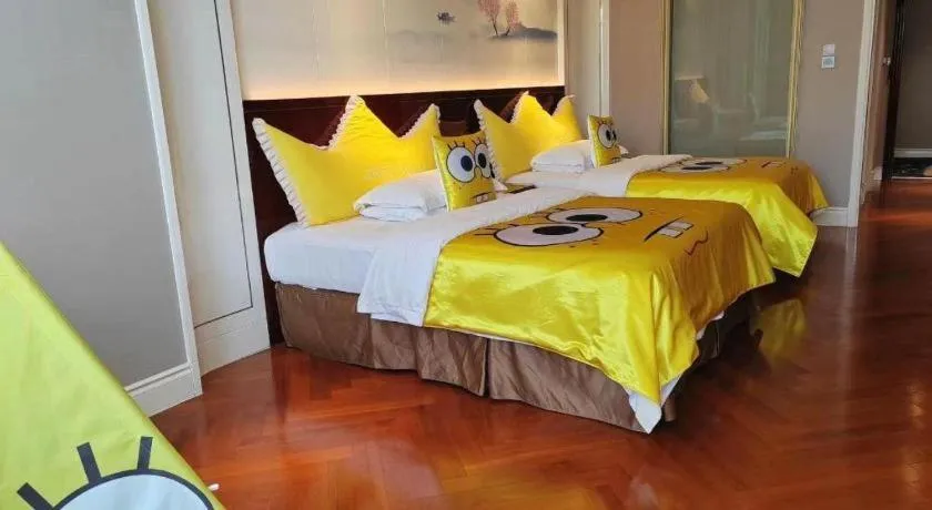 Bed in GreenTree Eastern Yancheng Binhai County Aobaolia Beichen Hotel