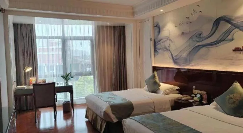 Bed in GreenTree Eastern Yancheng Binhai County Aobaolia Beichen Hotel