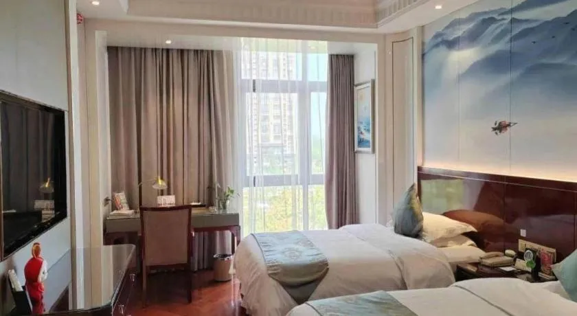 Bed in GreenTree Eastern Yancheng Binhai County Aobaolia Beichen Hotel