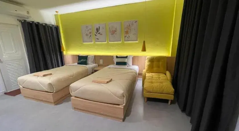 Bed in Kiatwimon Hotel Bed in Kiatwimon Hotel