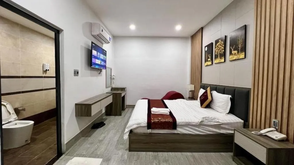 Bed in Hoang Mai Hotel