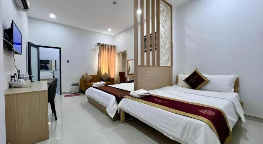 Bed in Hoang Mai Hotel Bed in Hoang Mai Hotel