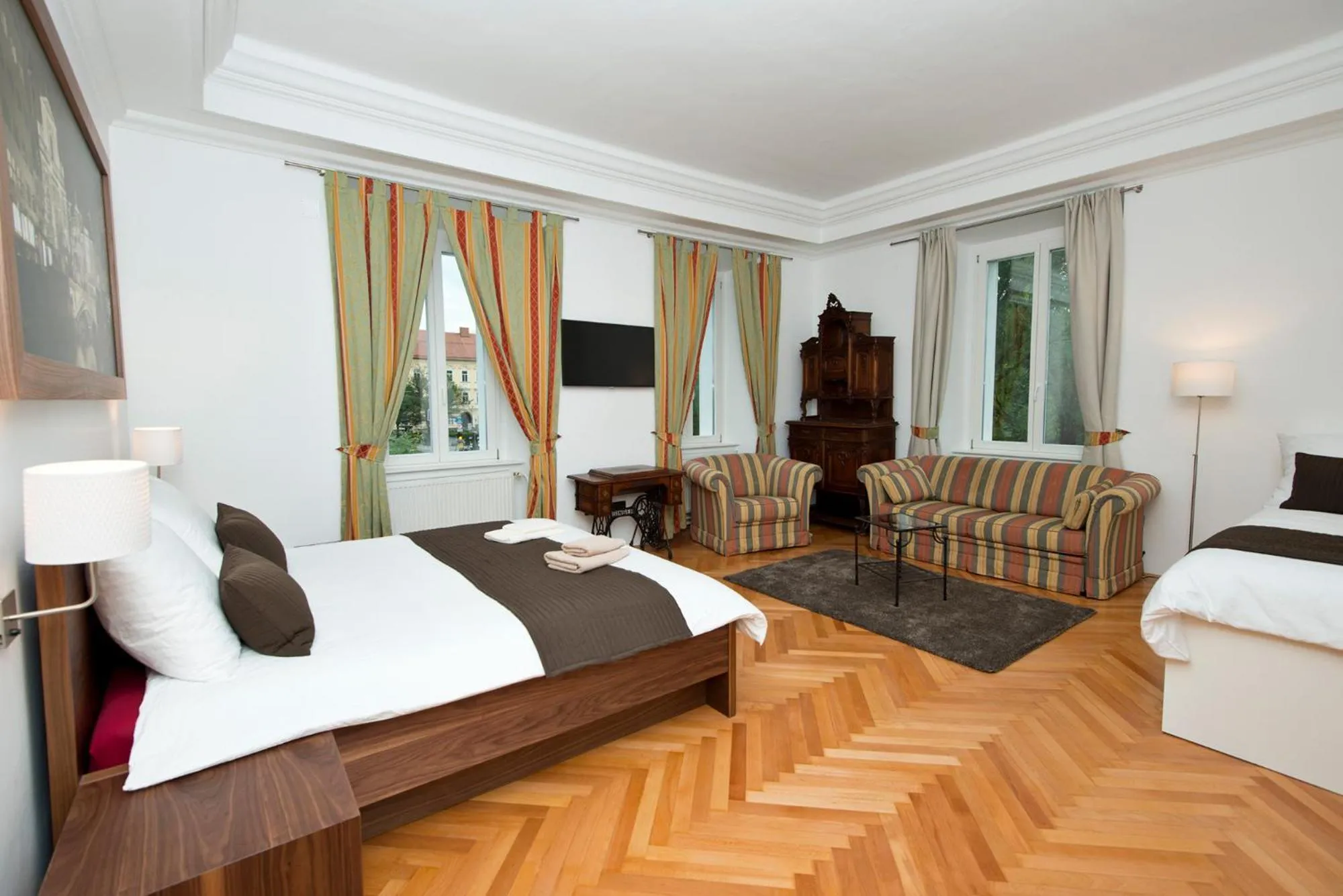 Bed in Zois Apartments