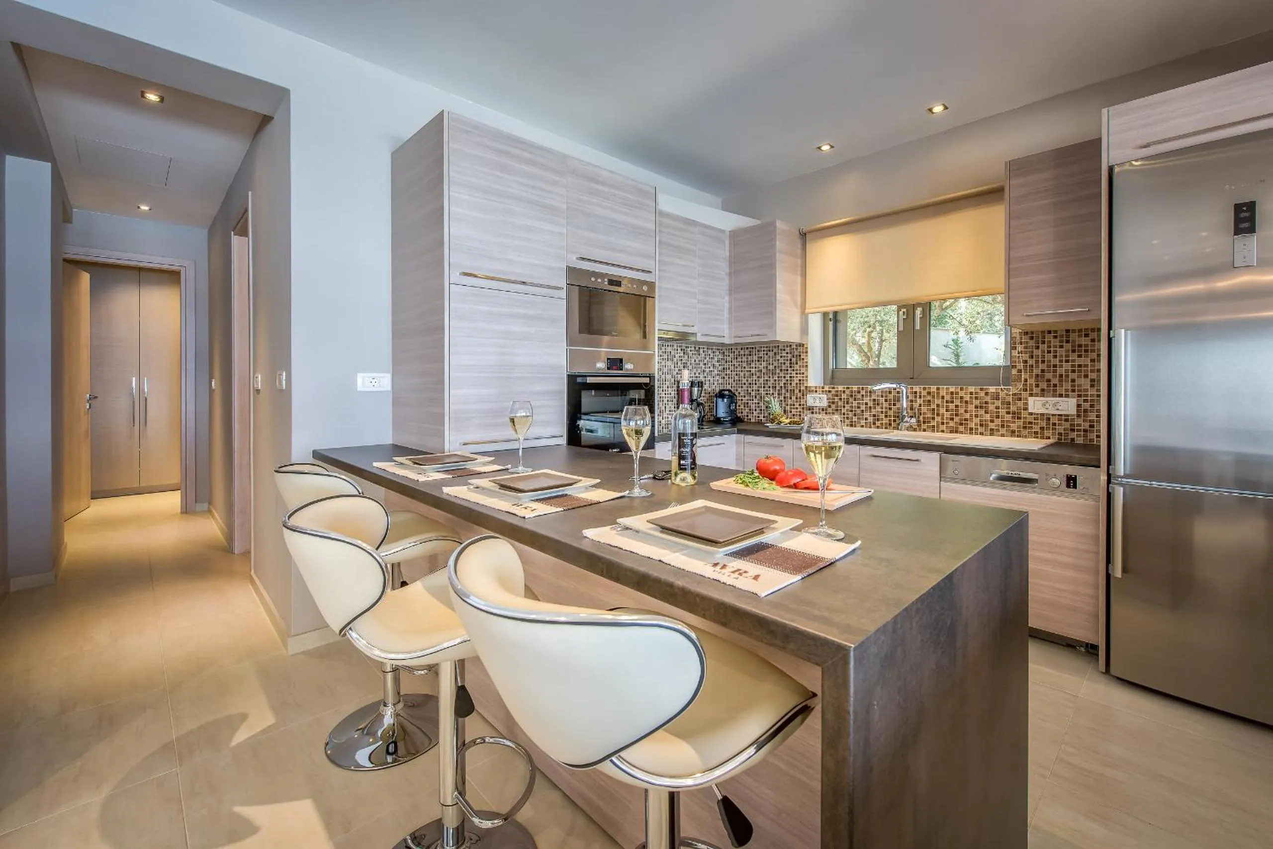 Kitchen or kitchenette in Avra Luxury Villa & Spa