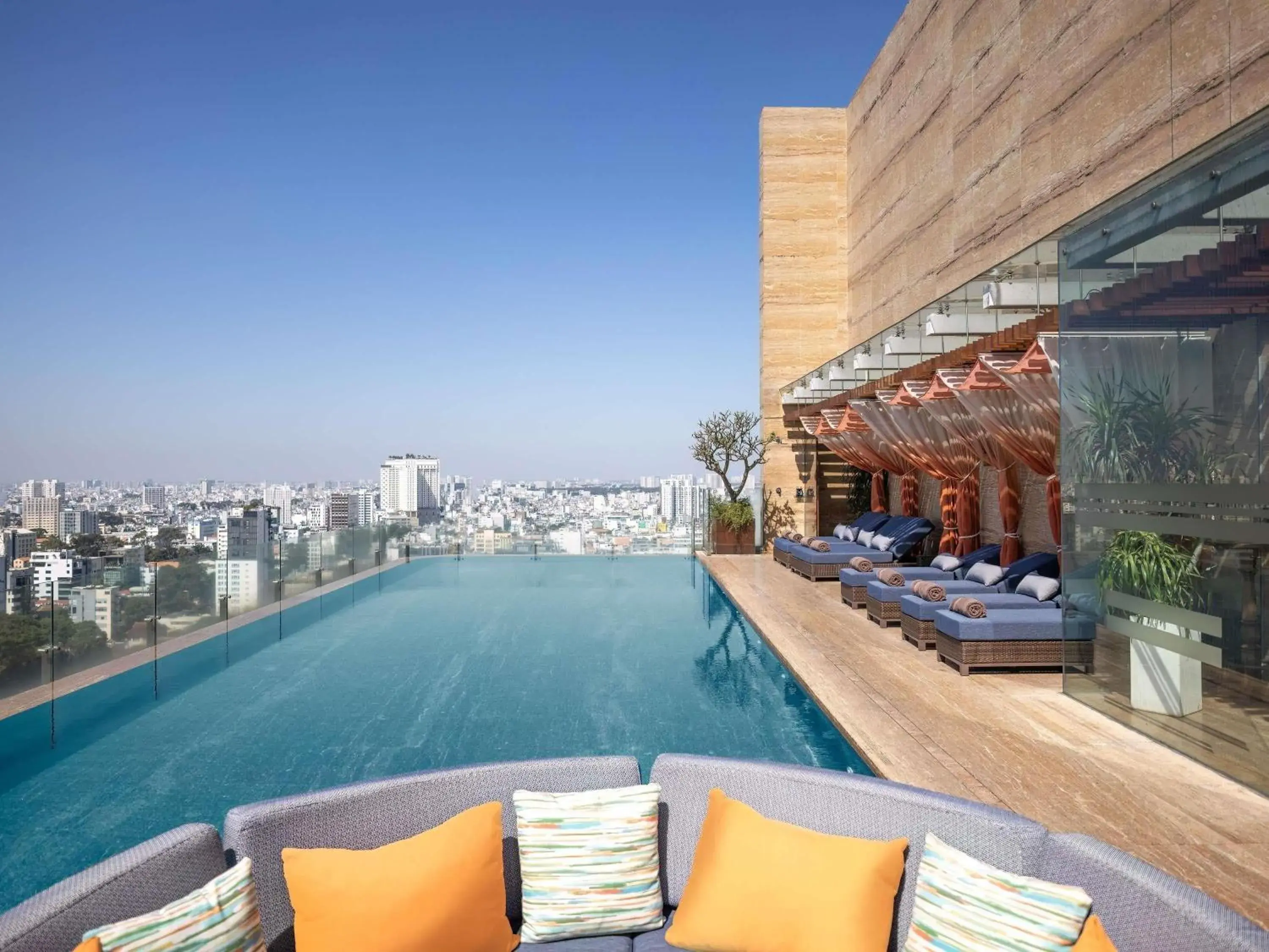 Pool view in Hotel Des Arts Saigon Mgallery Collection Pool view in Hotel Des Arts Saigon Mgallery Collection