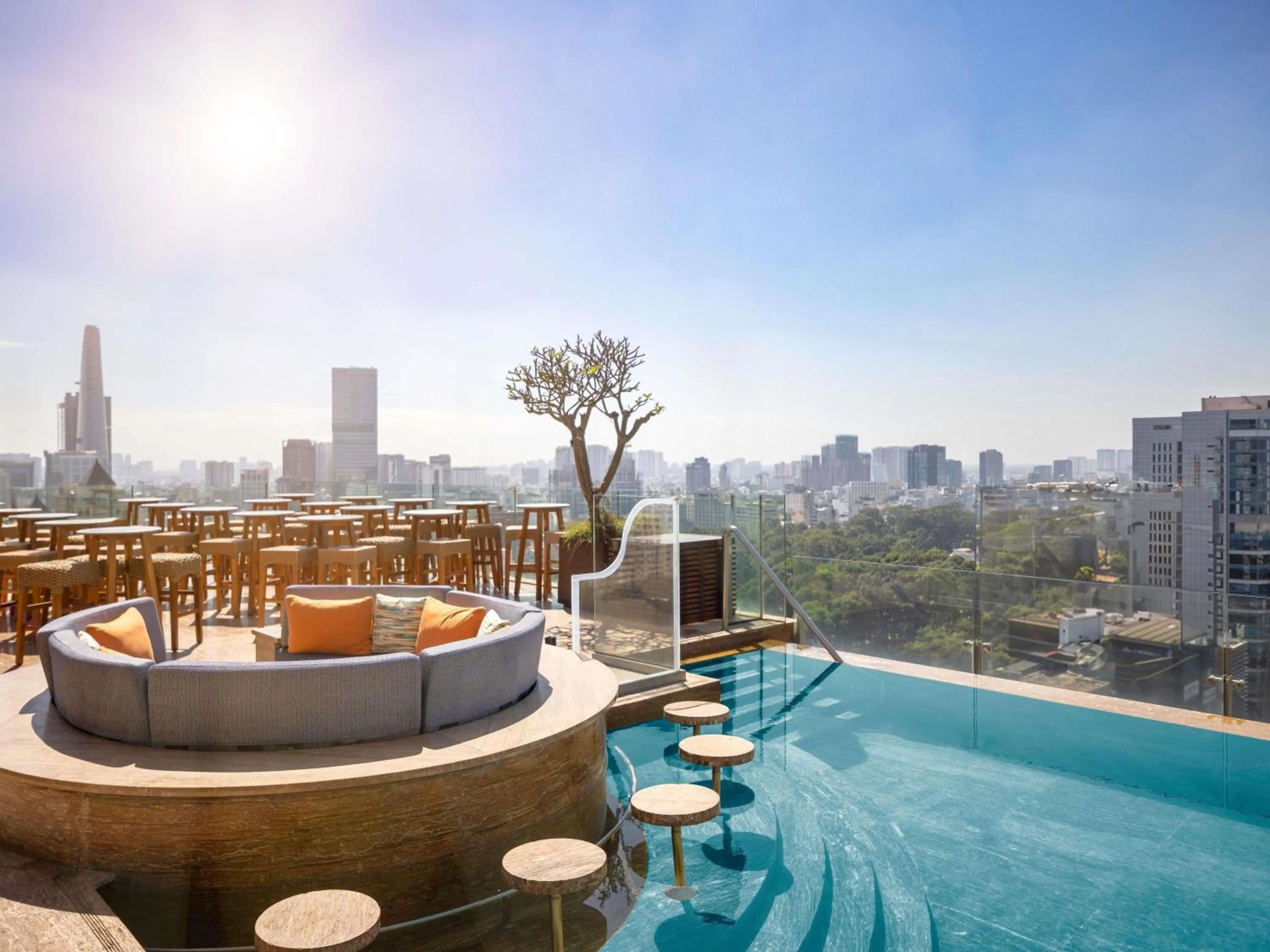Pool view in Hotel Des Arts Saigon Mgallery Collection