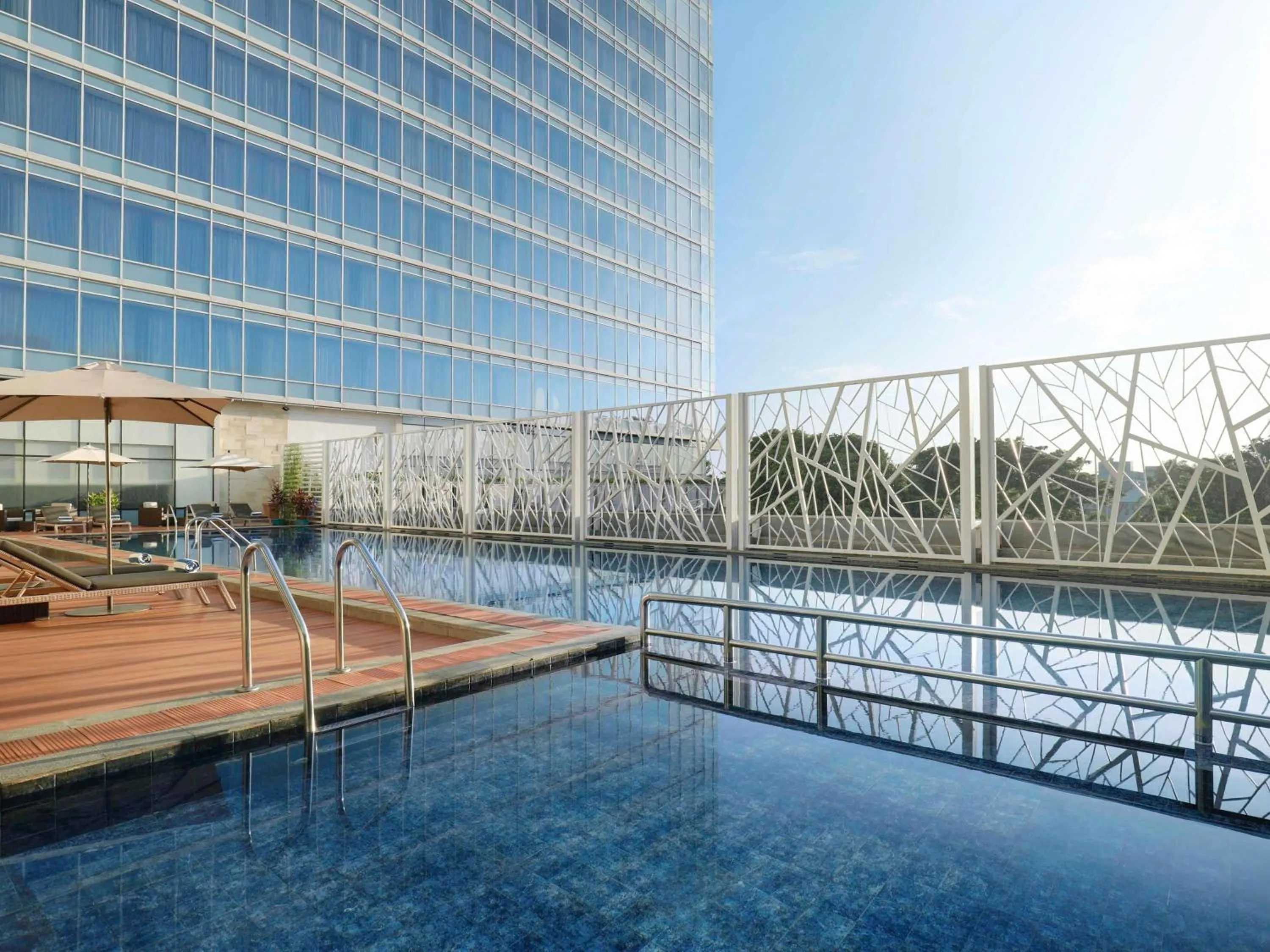 Pool view in Novotel Makassar Grand Shayla