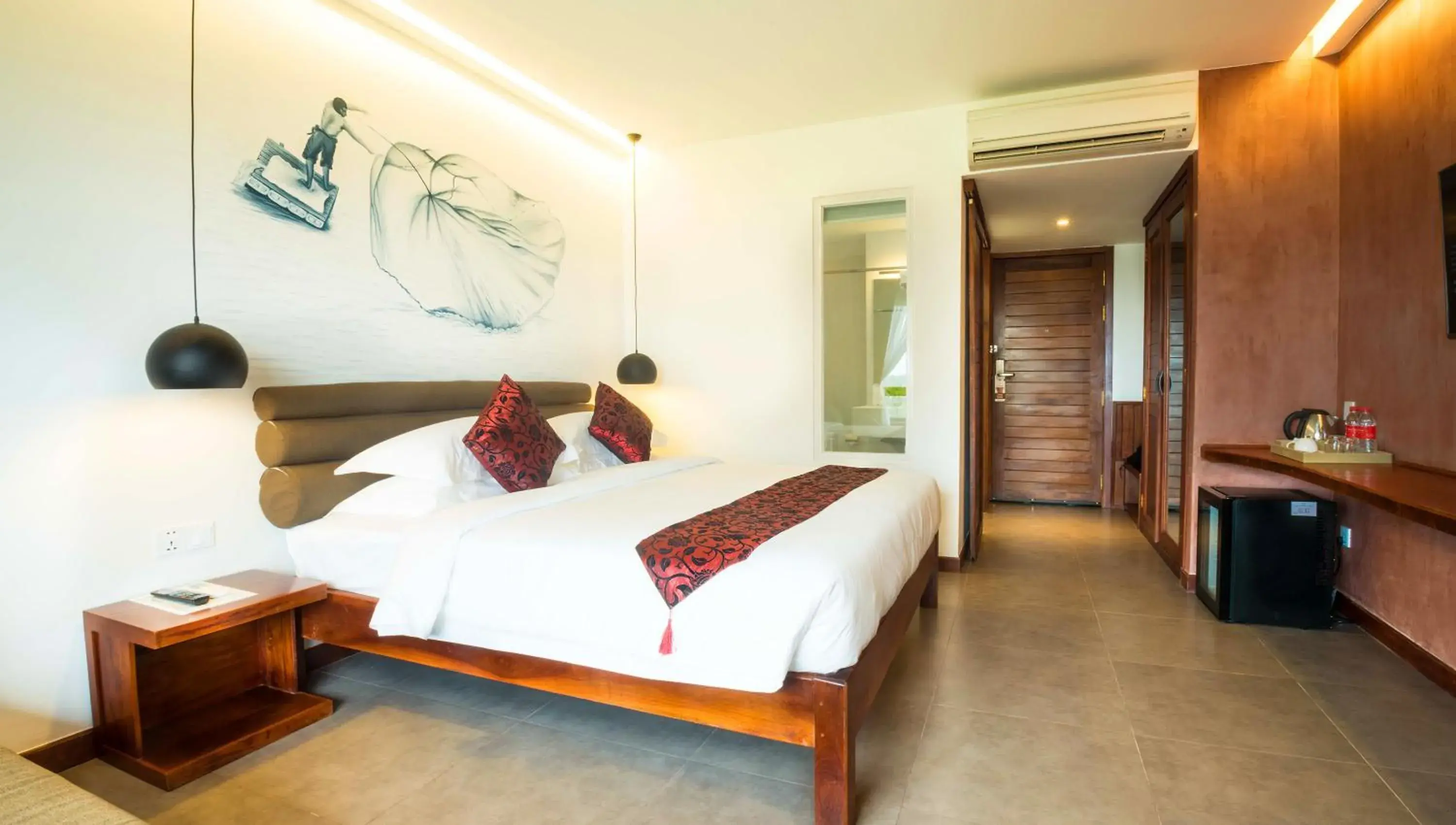 Bathroom, Bed in Almond Hotel Bassac River Bathroom, Bed in Almond Hotel Bassac River