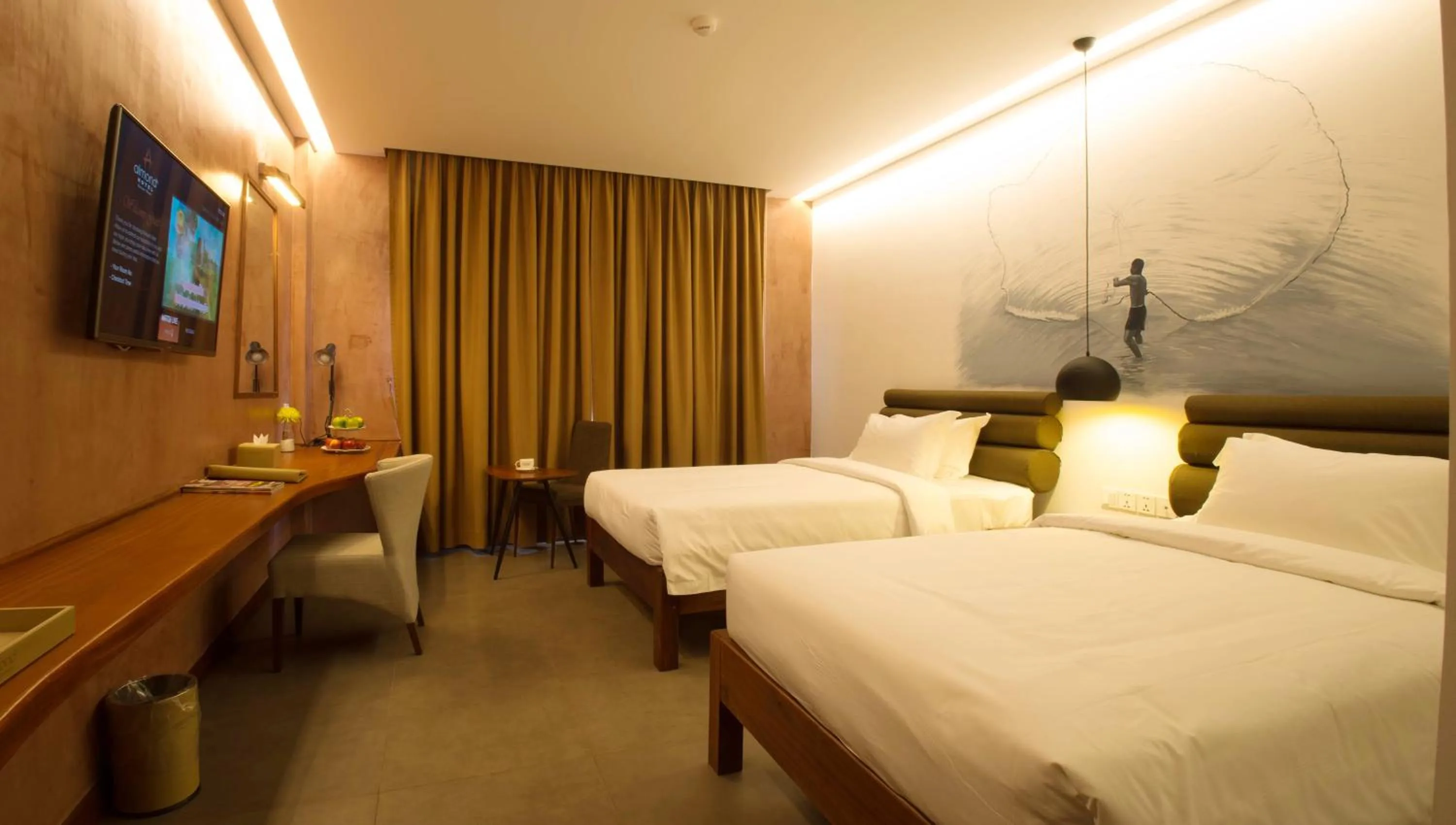 Seating area, Bed in Almond Hotel Bassac River