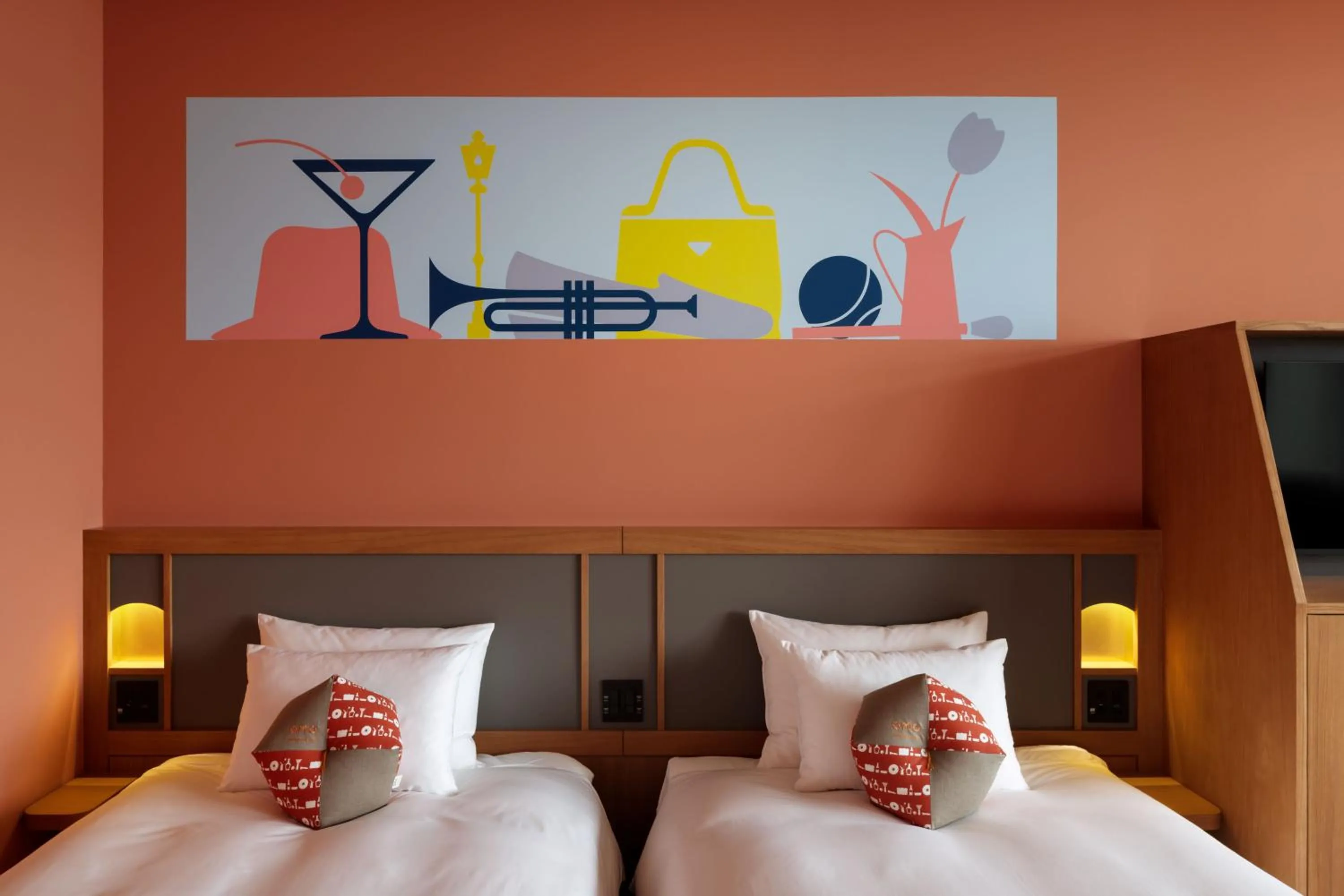 Bed in OMO7 Yokohama by Hoshino Resorts
