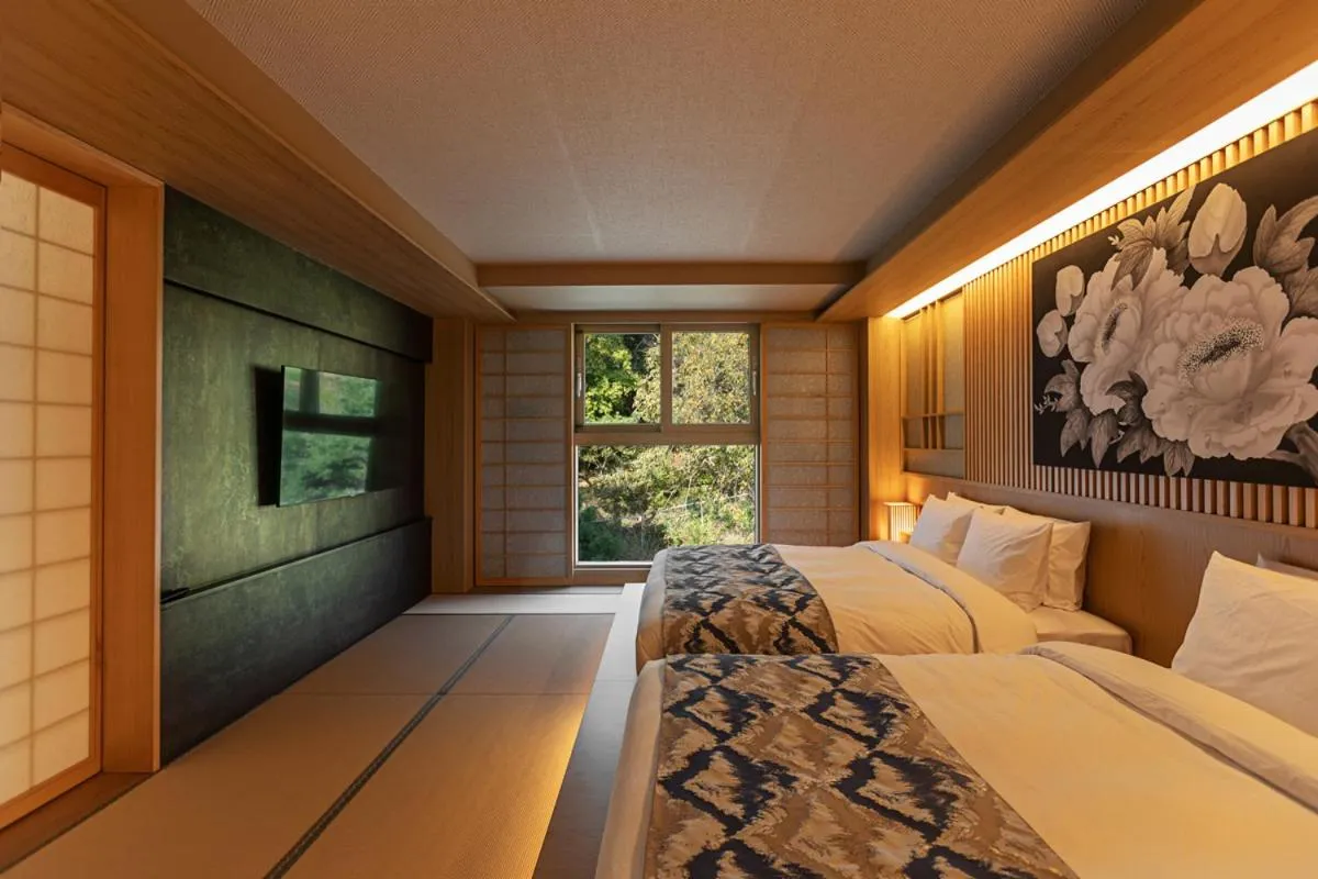 Bed in Hoshikage Ryokan Hotel