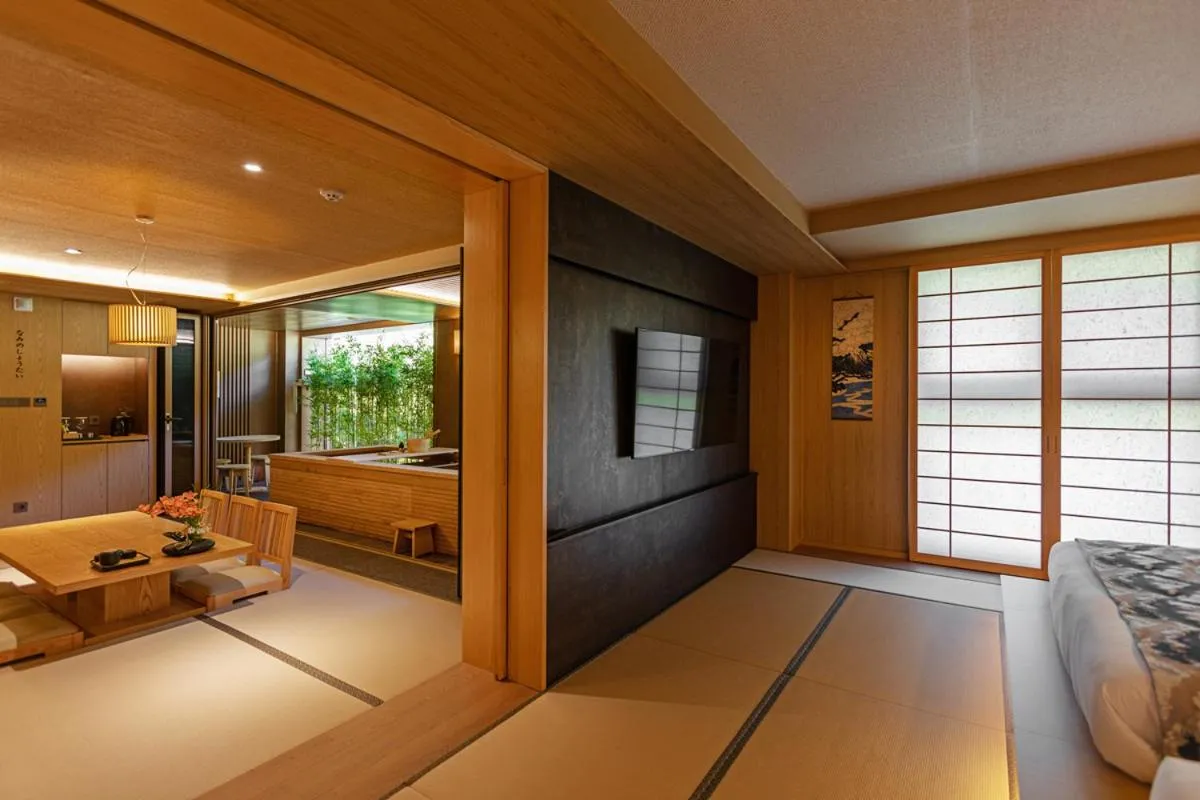 Bed in Hoshikage Ryokan Hotel