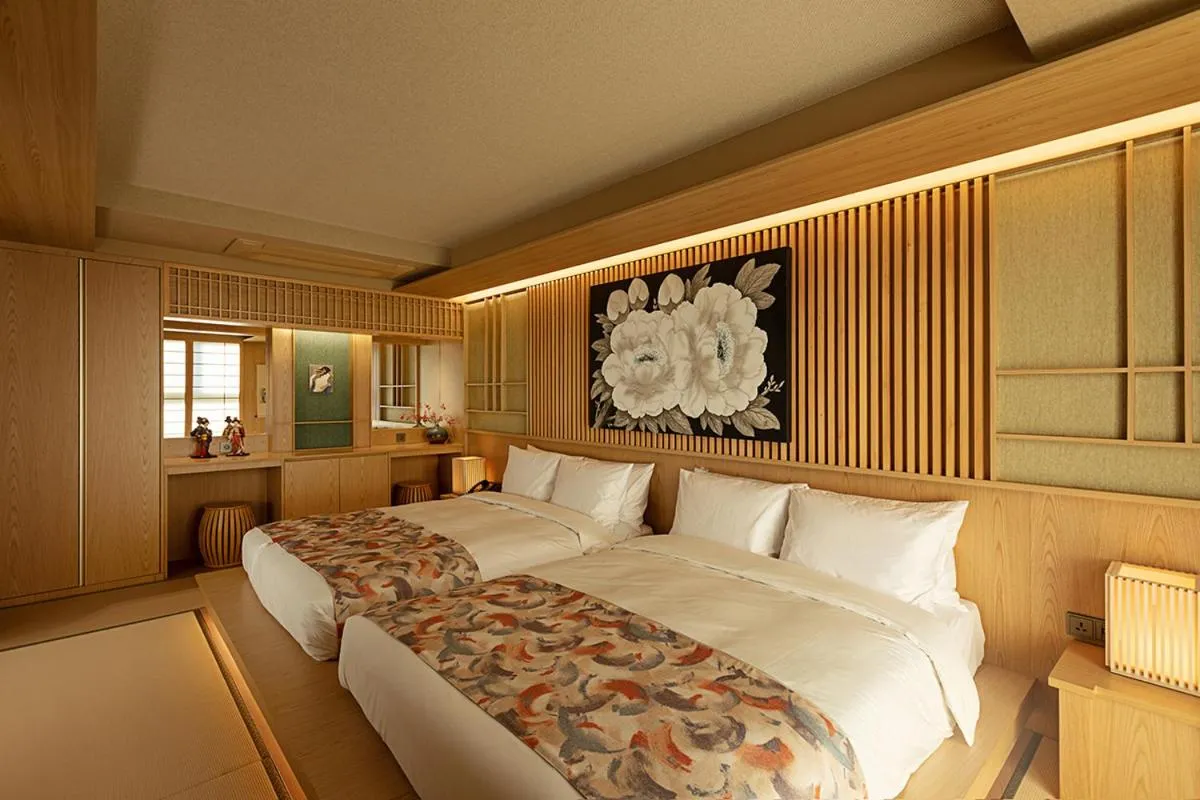 Bed in Hoshikage Ryokan Hotel