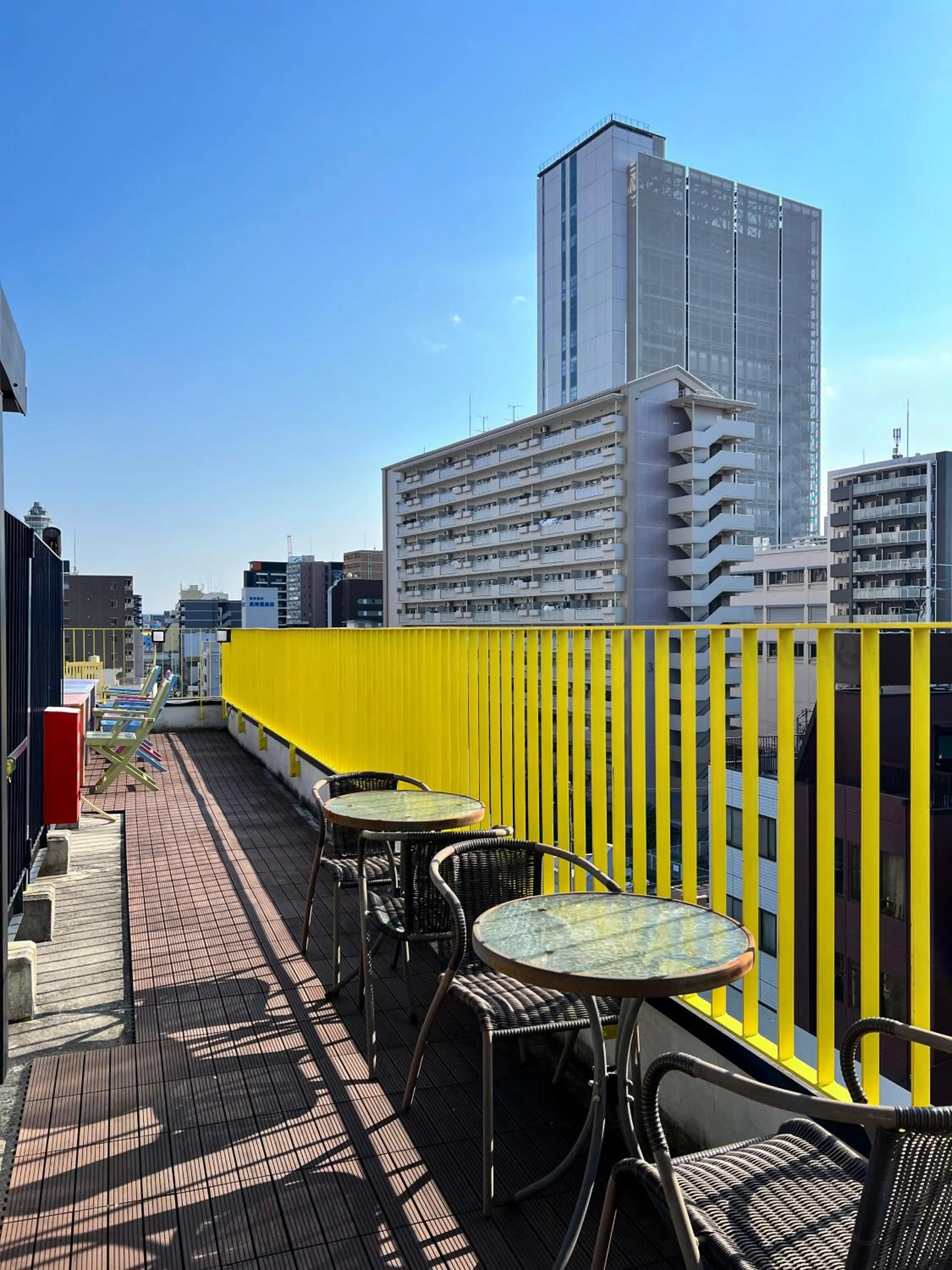 Balcony/Terrace in Hostel Hangout Best Value Near Kuromon Market & Namba