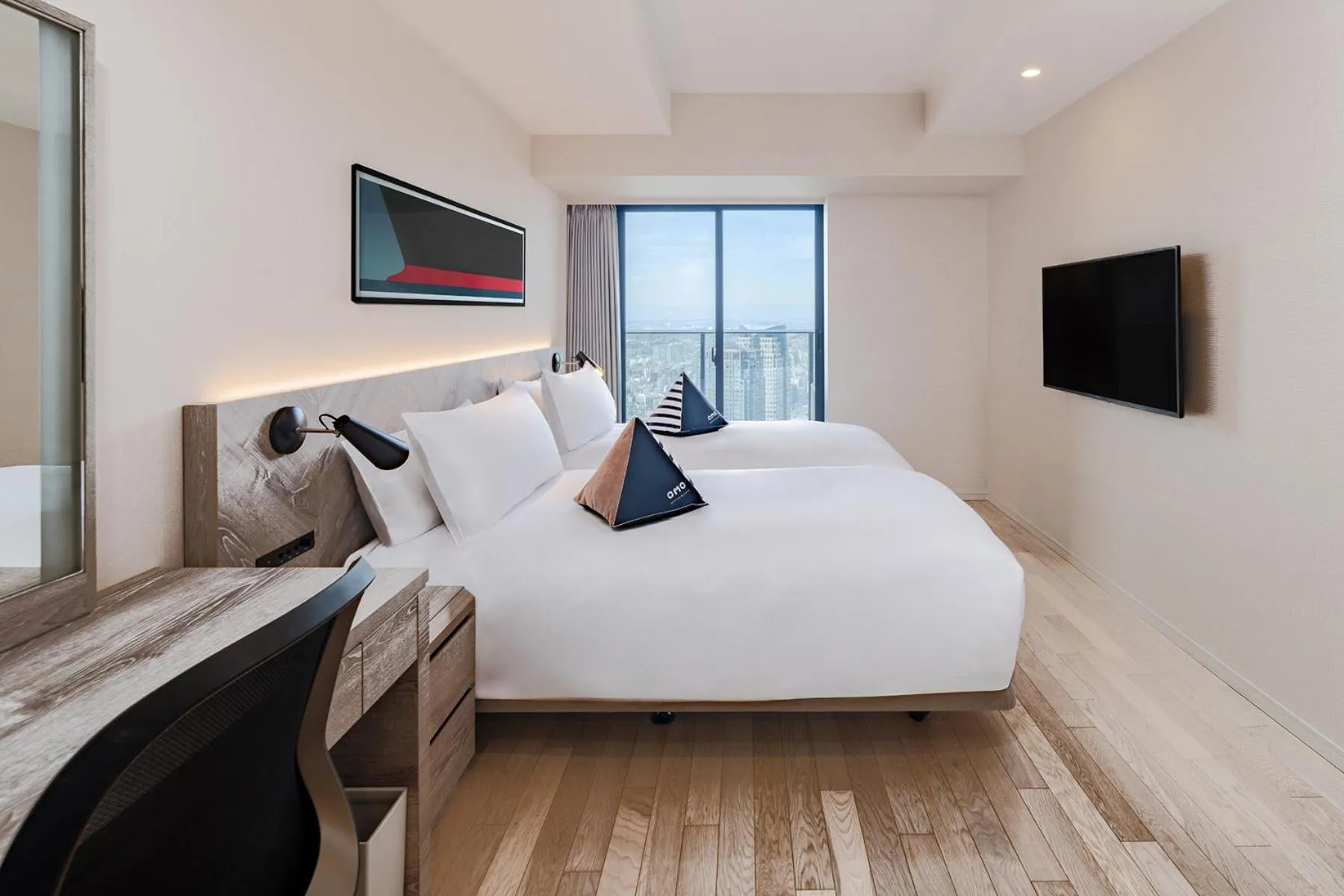 Bedroom, Bed in OMO5 Yokohama Bashamichi by Hoshino Resorts