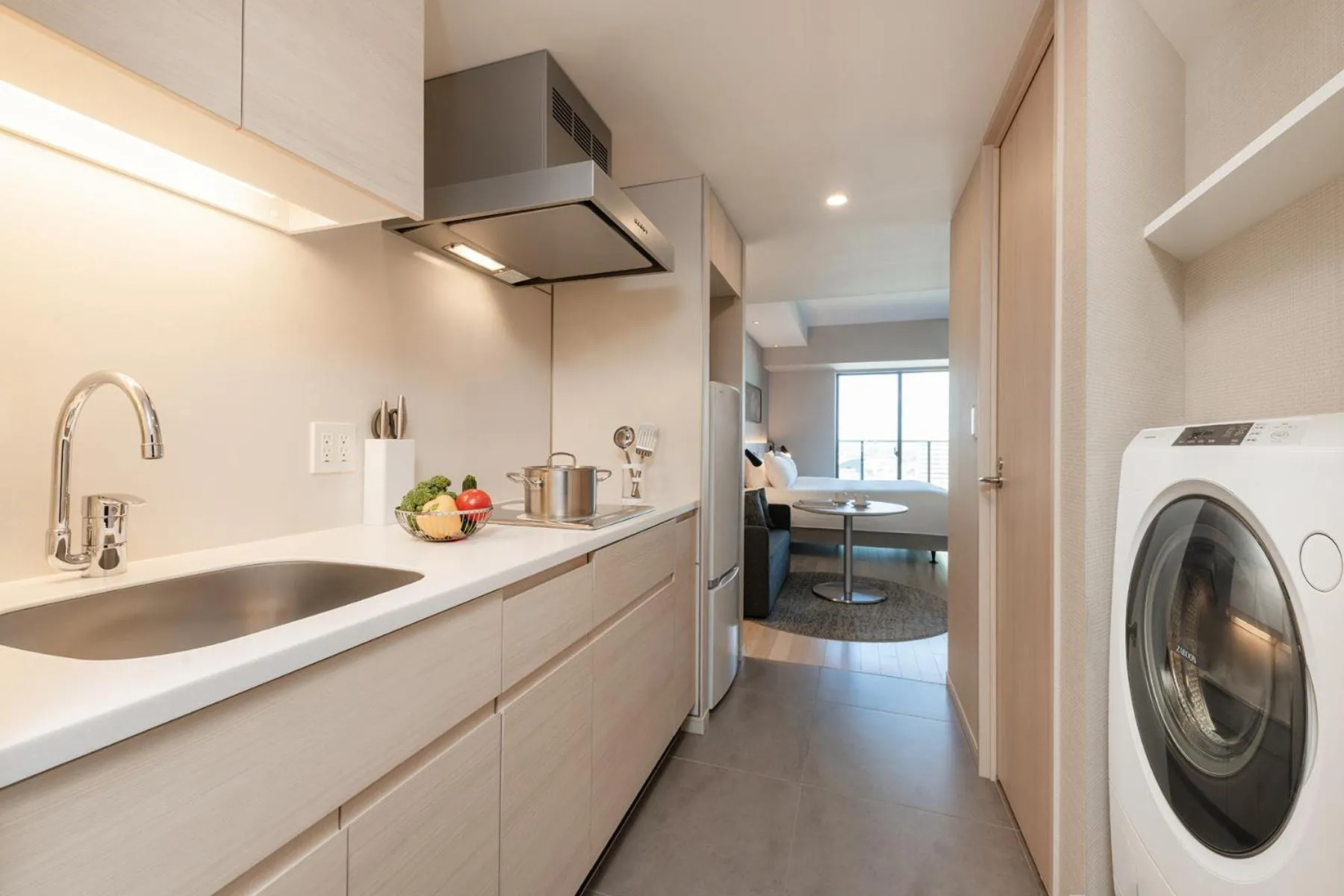Kitchen or kitchenette in OMO5 Yokohama Bashamichi by Hoshino Resorts