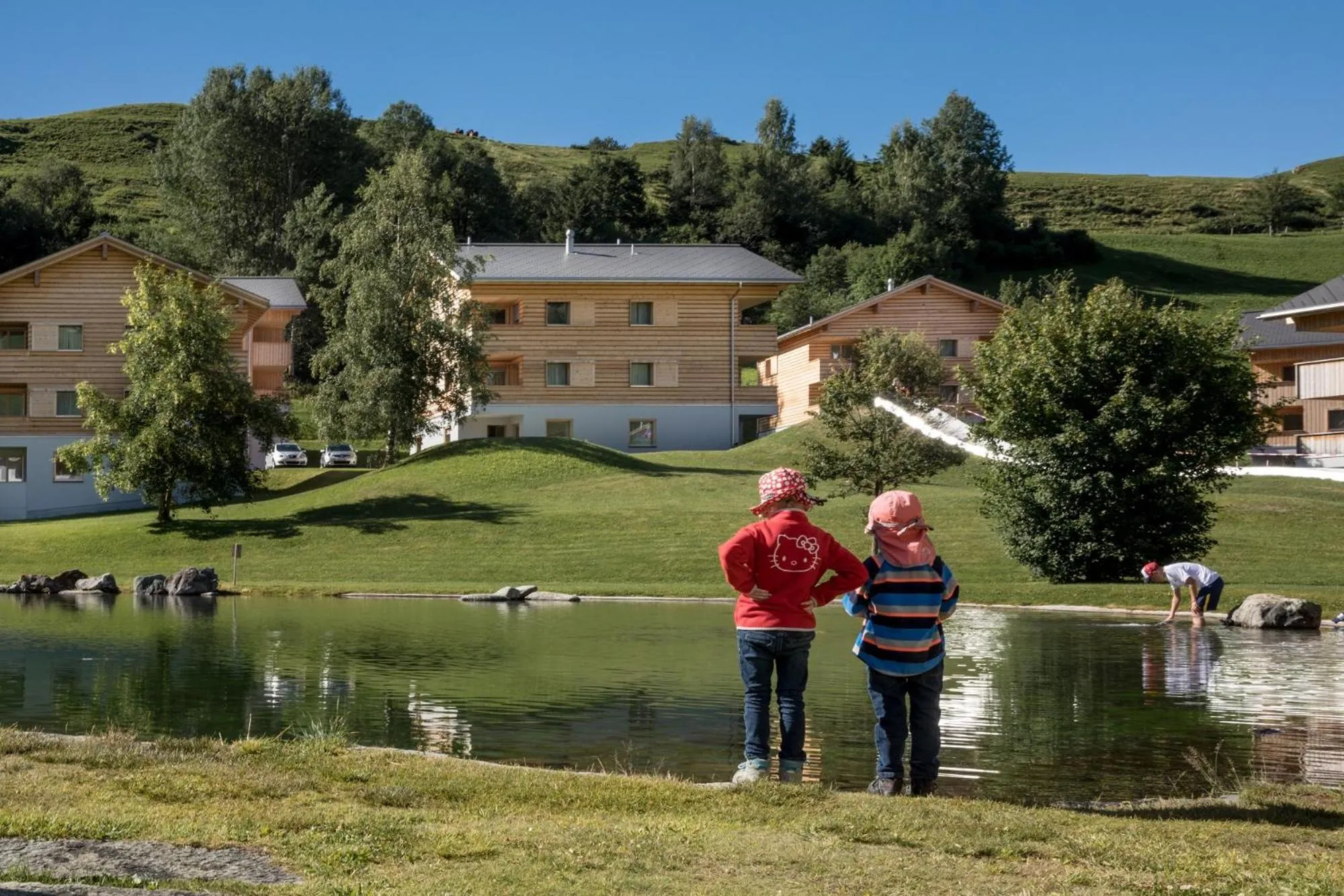 Facade/entrance in Pradas Resort Brigels