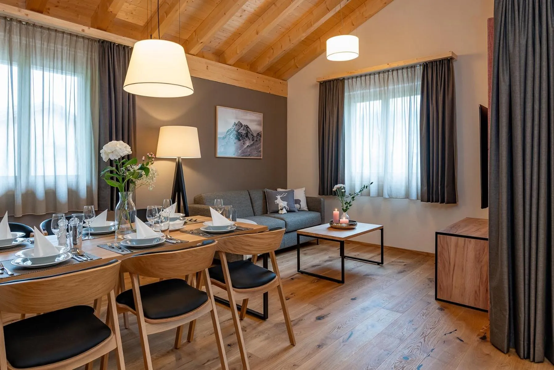 Living room in Pradas Resort Brigels