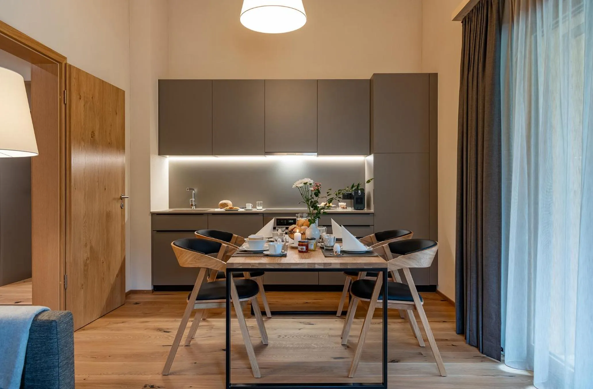 Kitchen or kitchenette in Pradas Resort Brigels