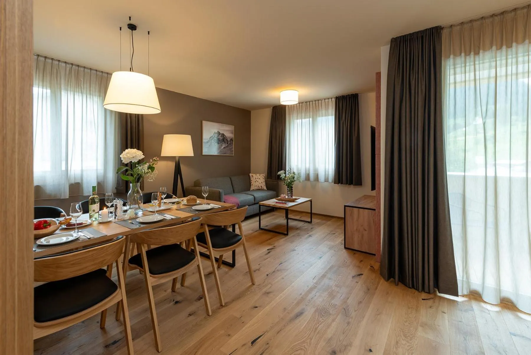 Living room in Pradas Resort Brigels