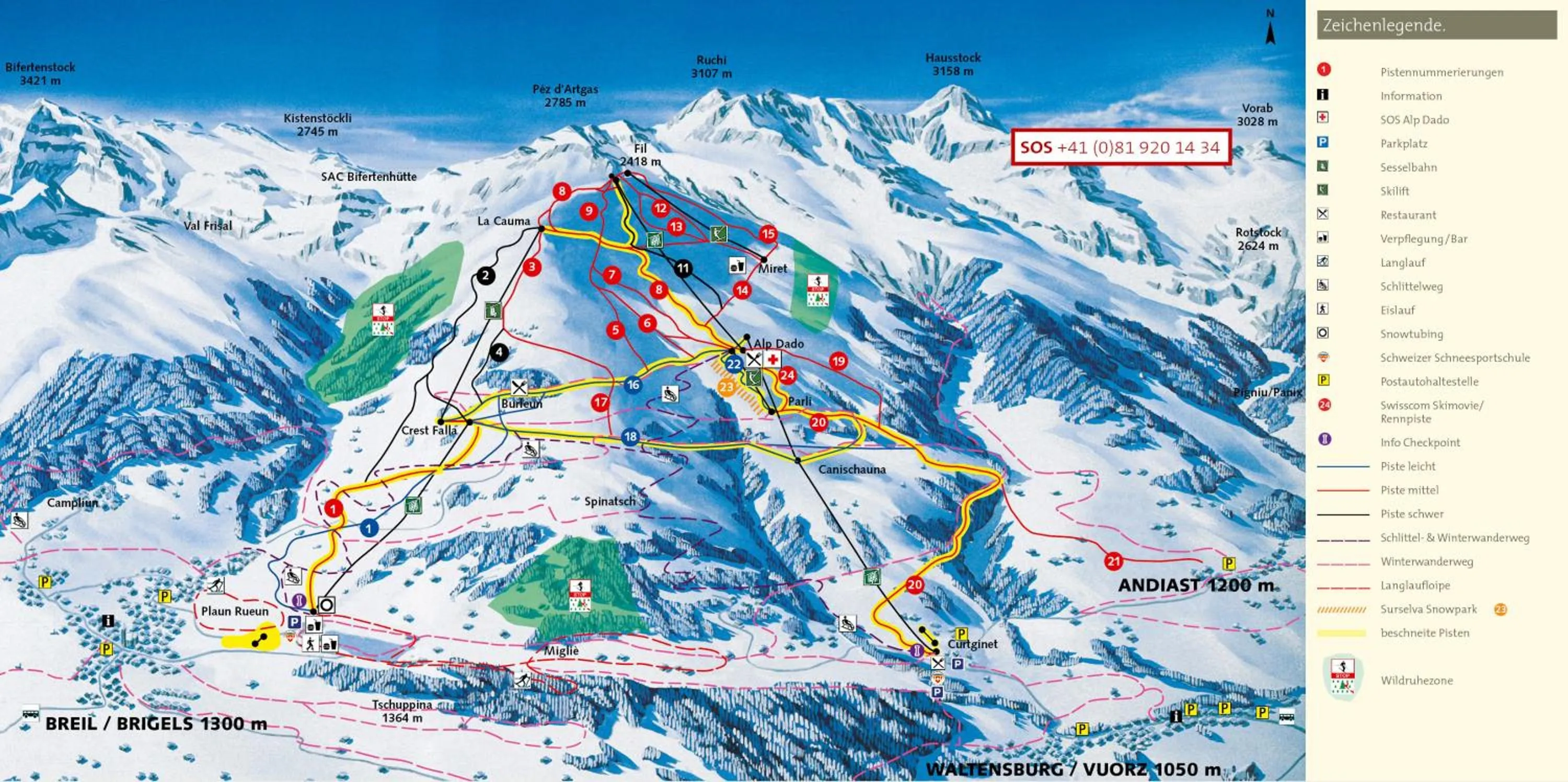 Winter in Pradas Resort Brigels