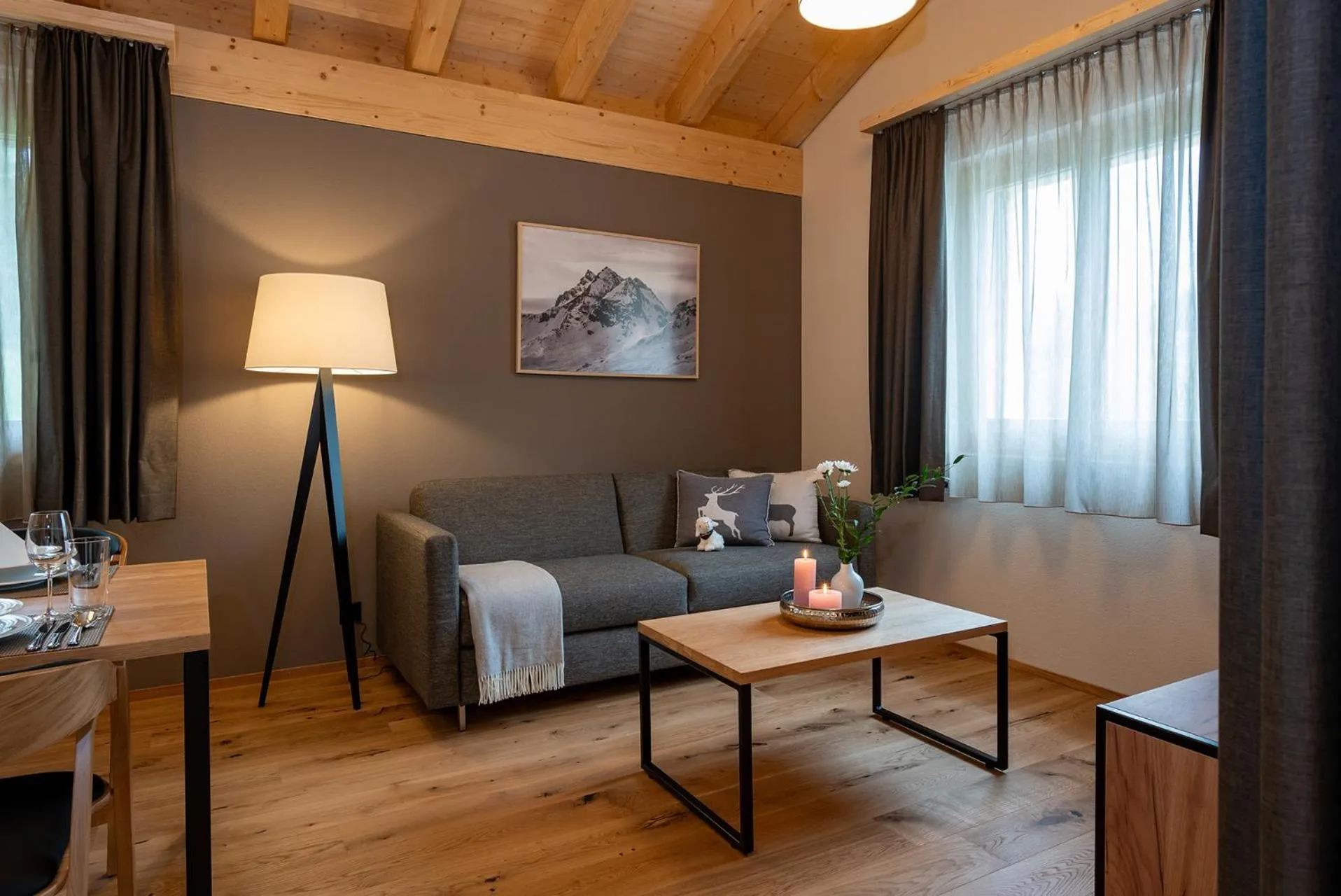 Living room in Pradas Resort Brigels