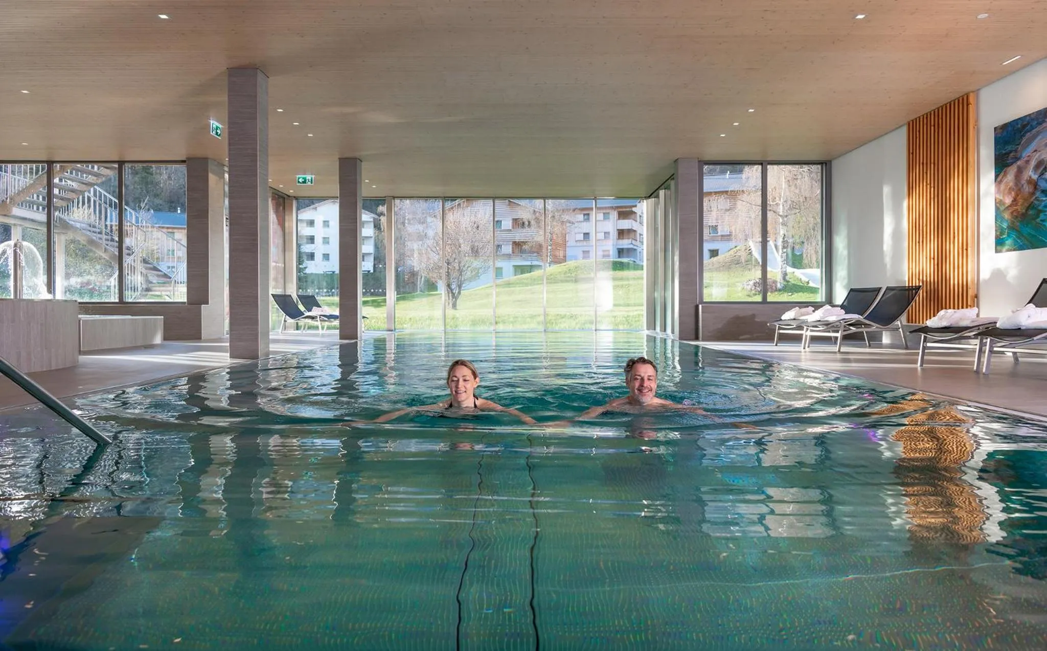 Swimming pool in Pradas Resort Brigels