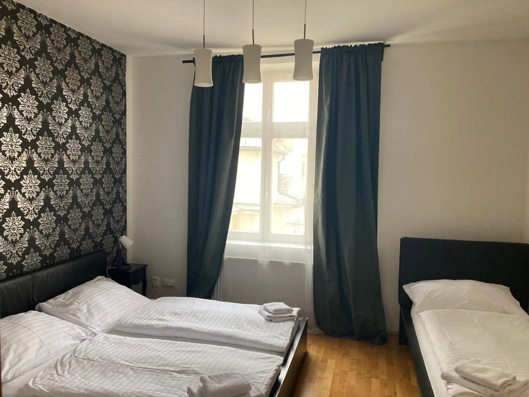 Bed in Top Wenceslas Square Apartment
