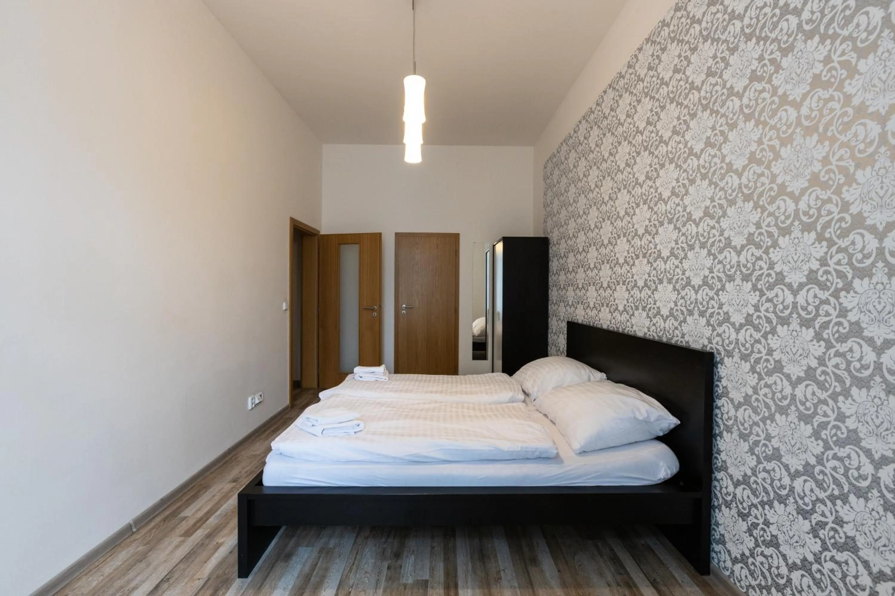 Bed in Top Wenceslas Square Apartment