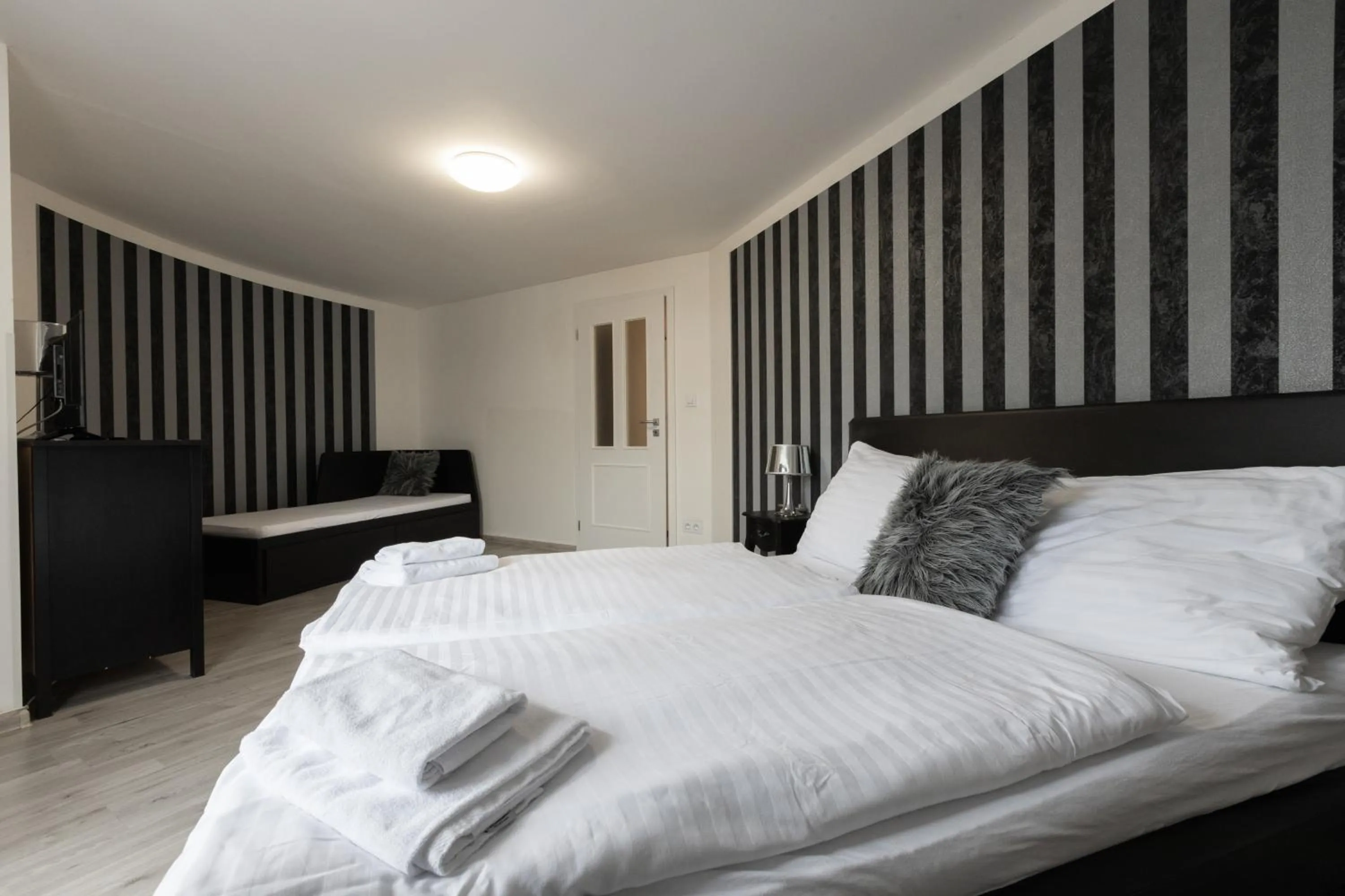 Bed in Top Wenceslas Square Apartment