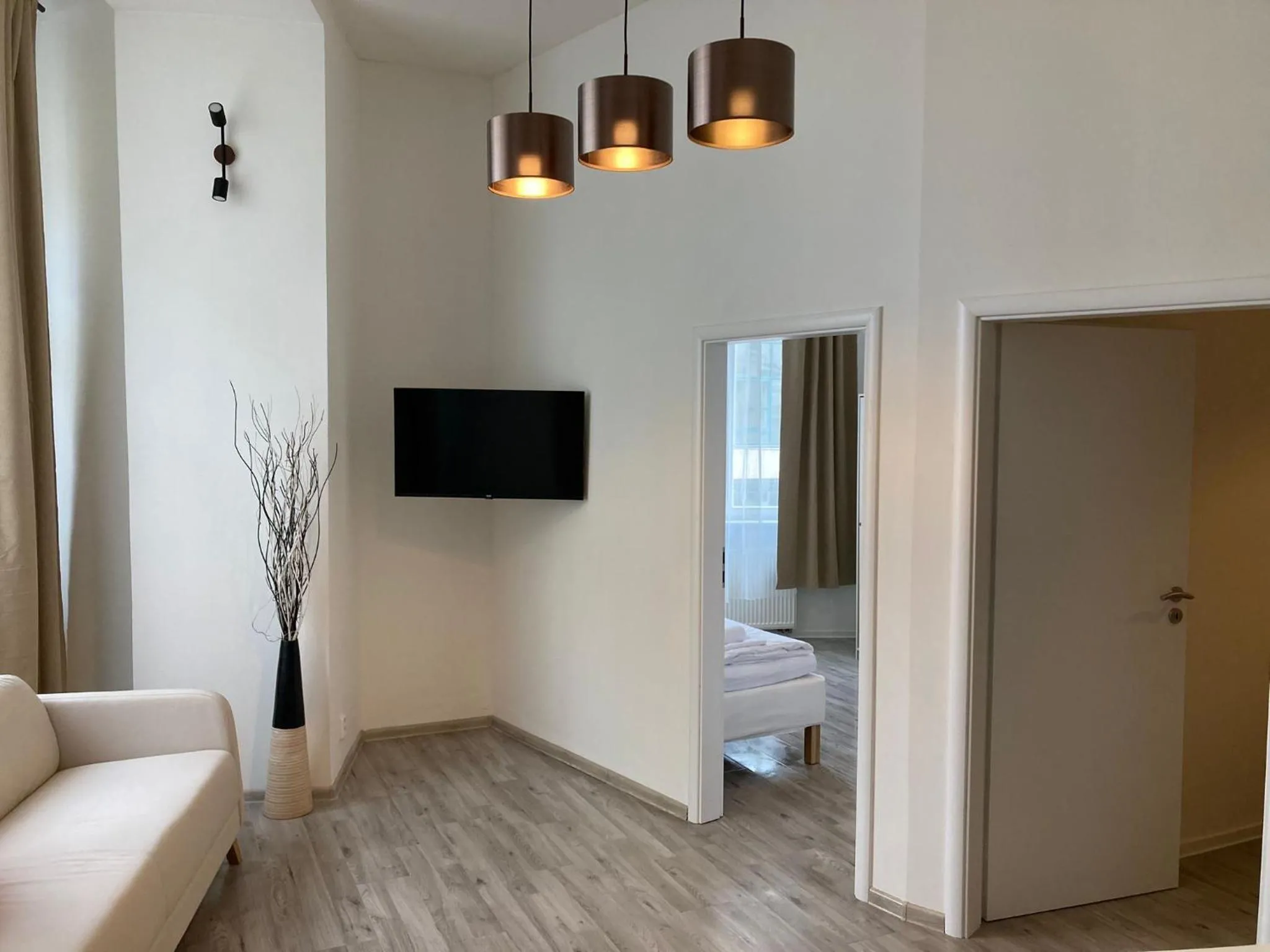 Bed in Top Wenceslas Square Apartment