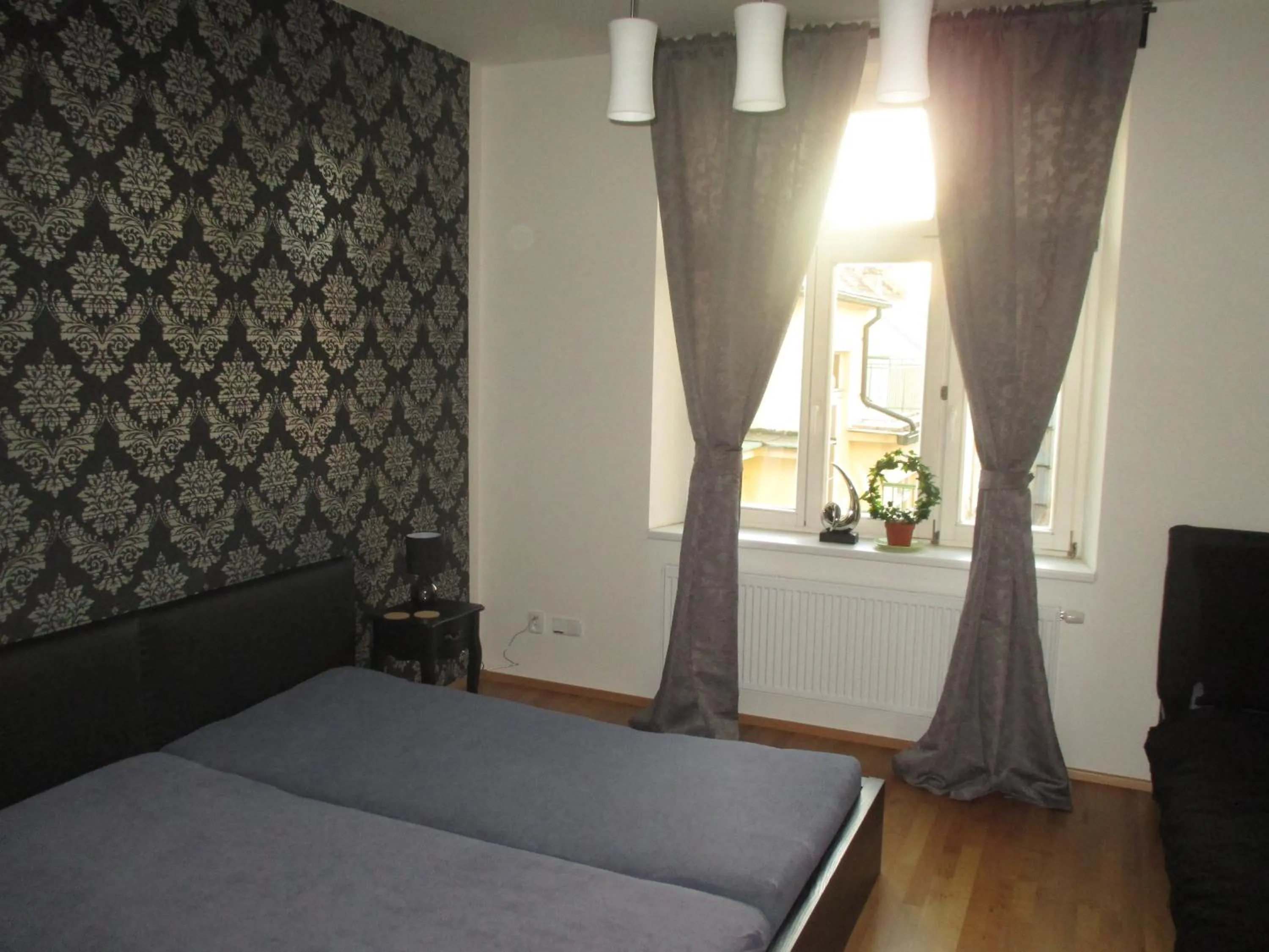 Bed in Top Wenceslas Square Apartment