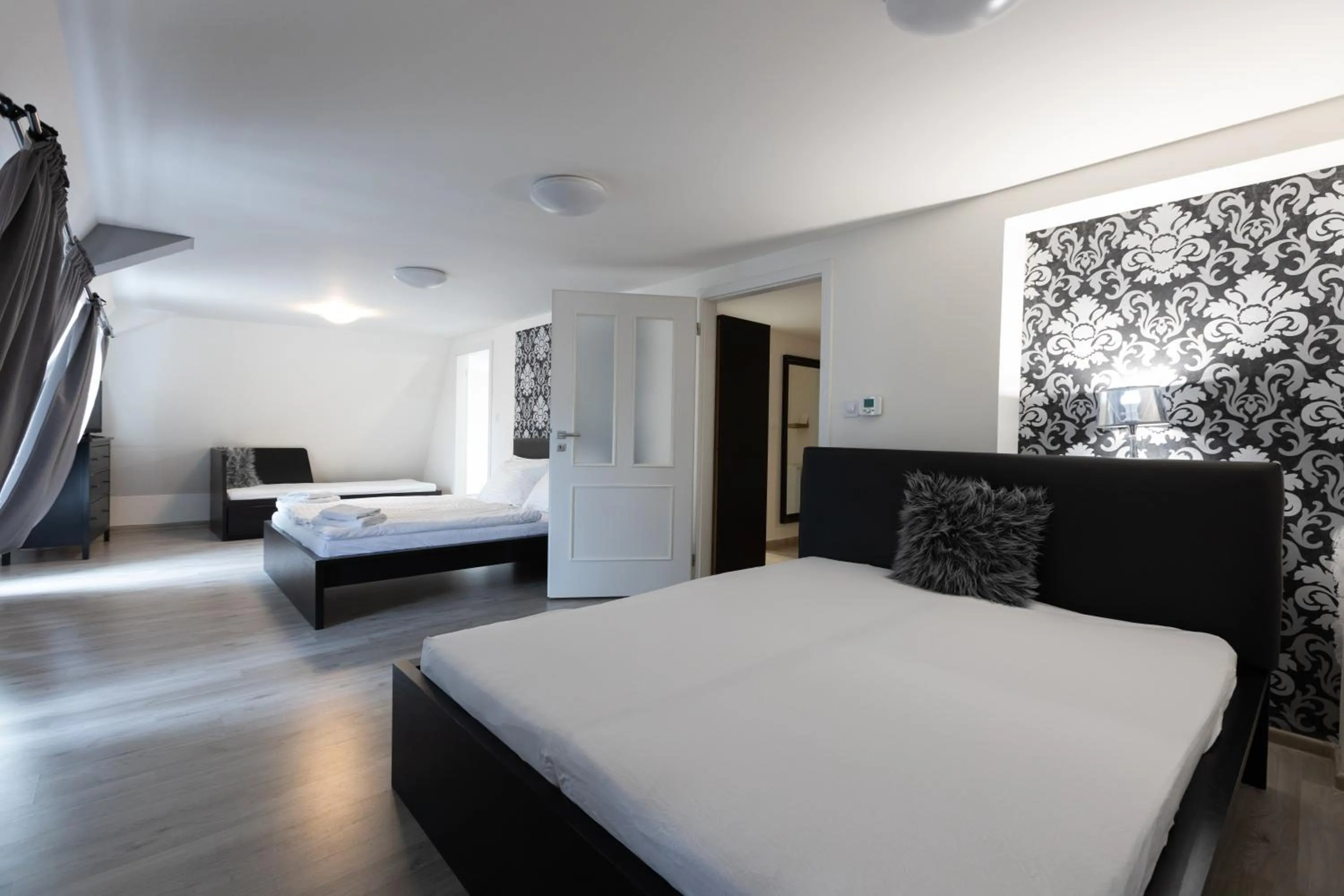 Bed in Top Wenceslas Square Apartment