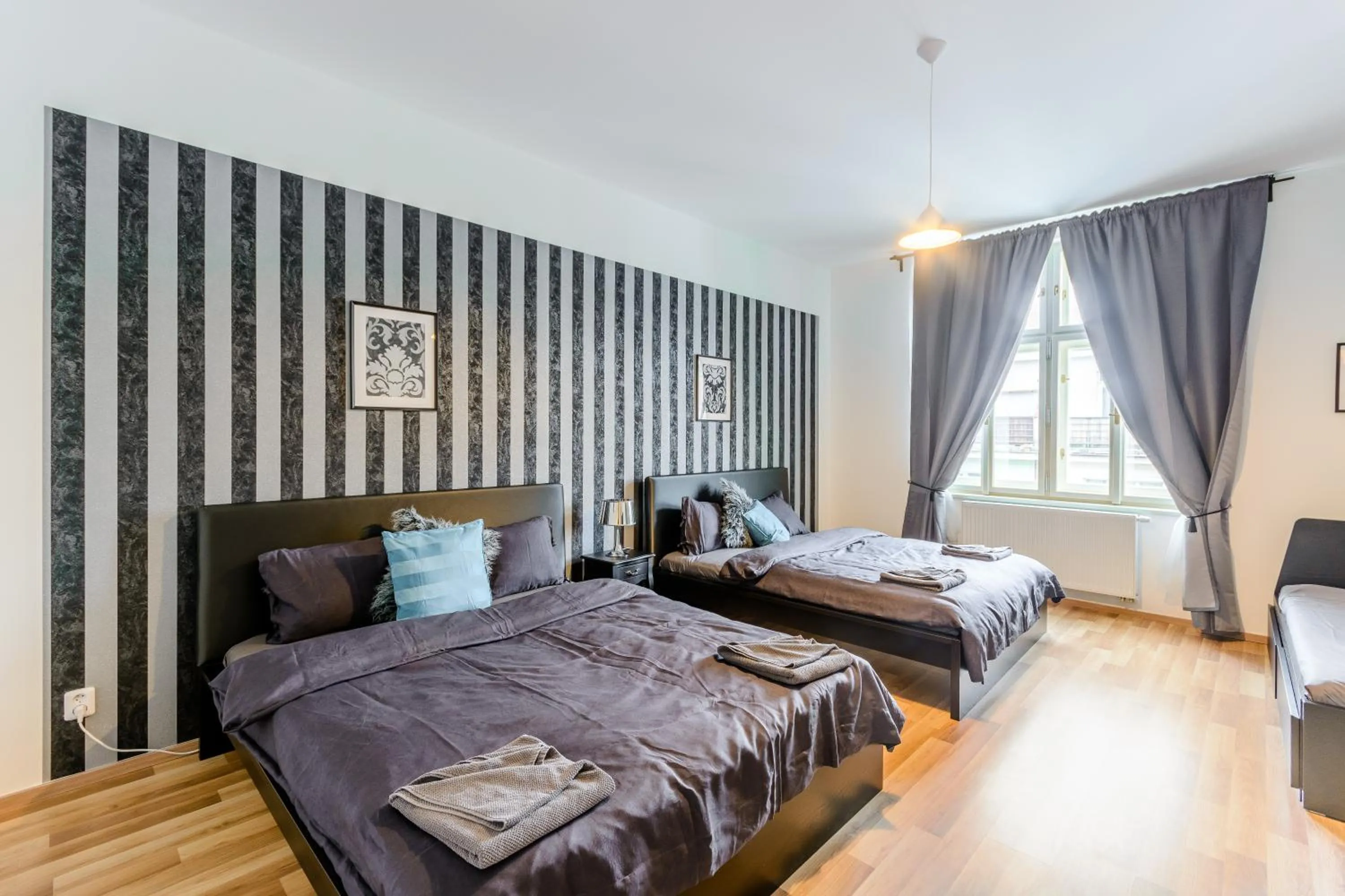 Bedroom, Bed in Top Wenceslas Square Apartment