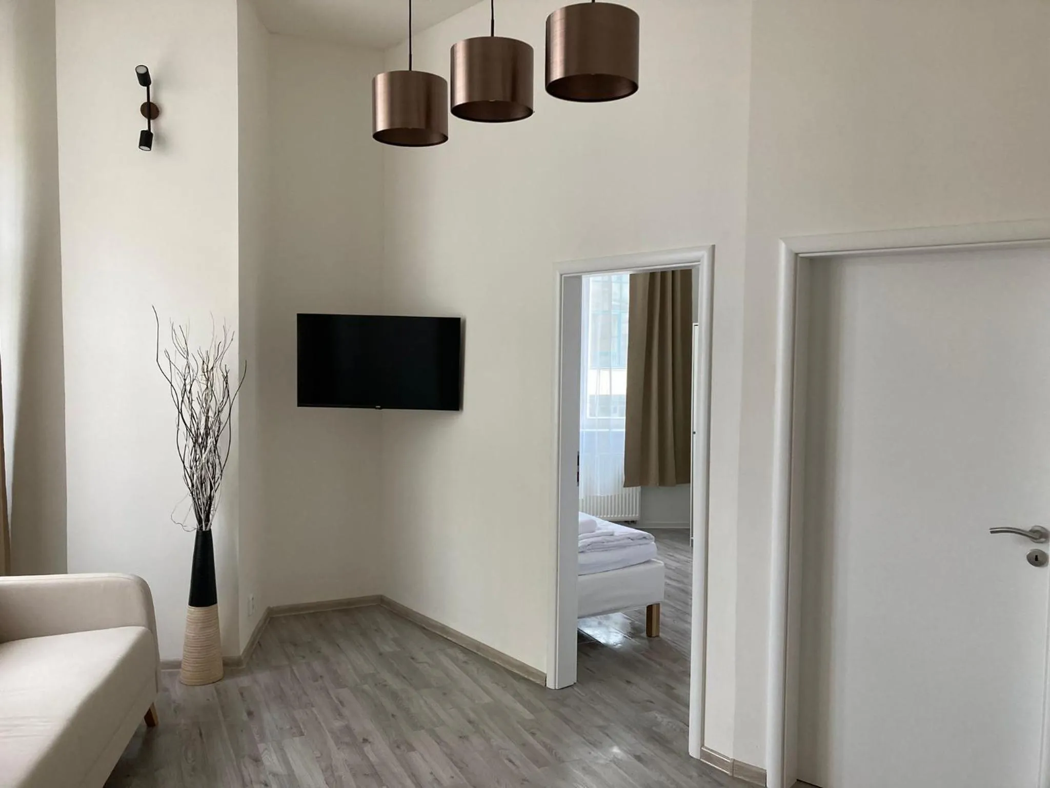 Bed in Top Wenceslas Square Apartment
