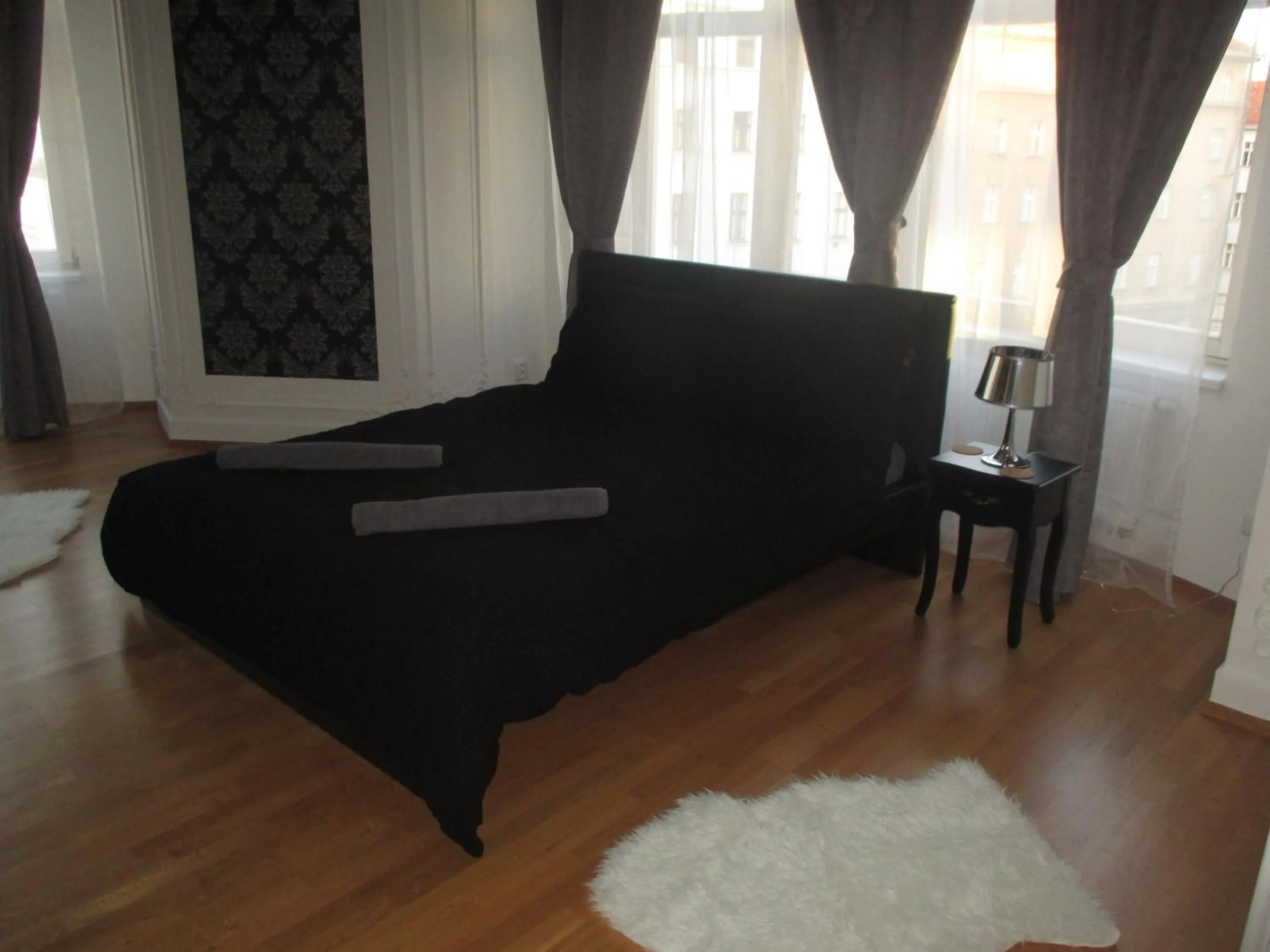 Bed in Top Wenceslas Square Apartment
