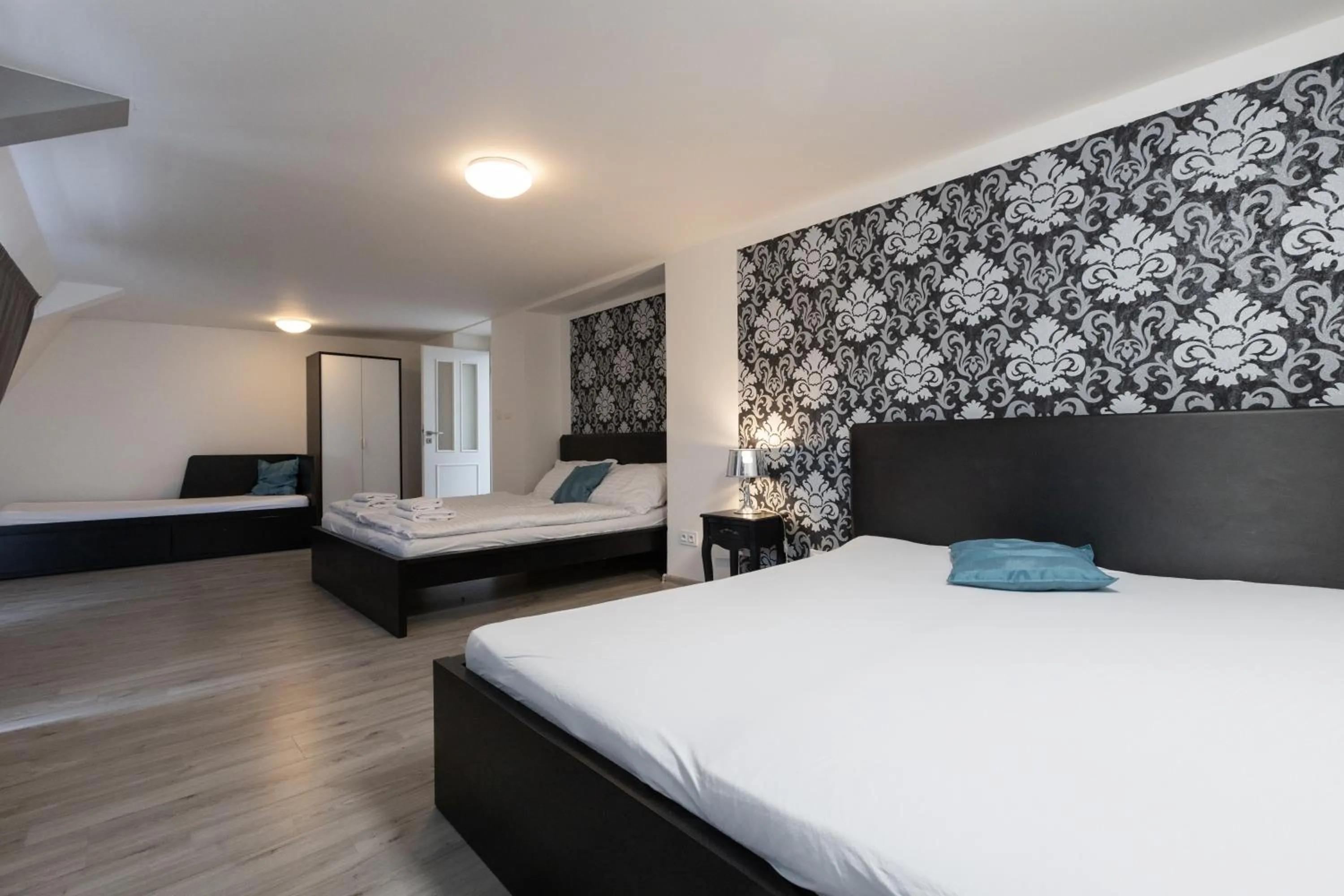 Bed in Top Wenceslas Square Apartment