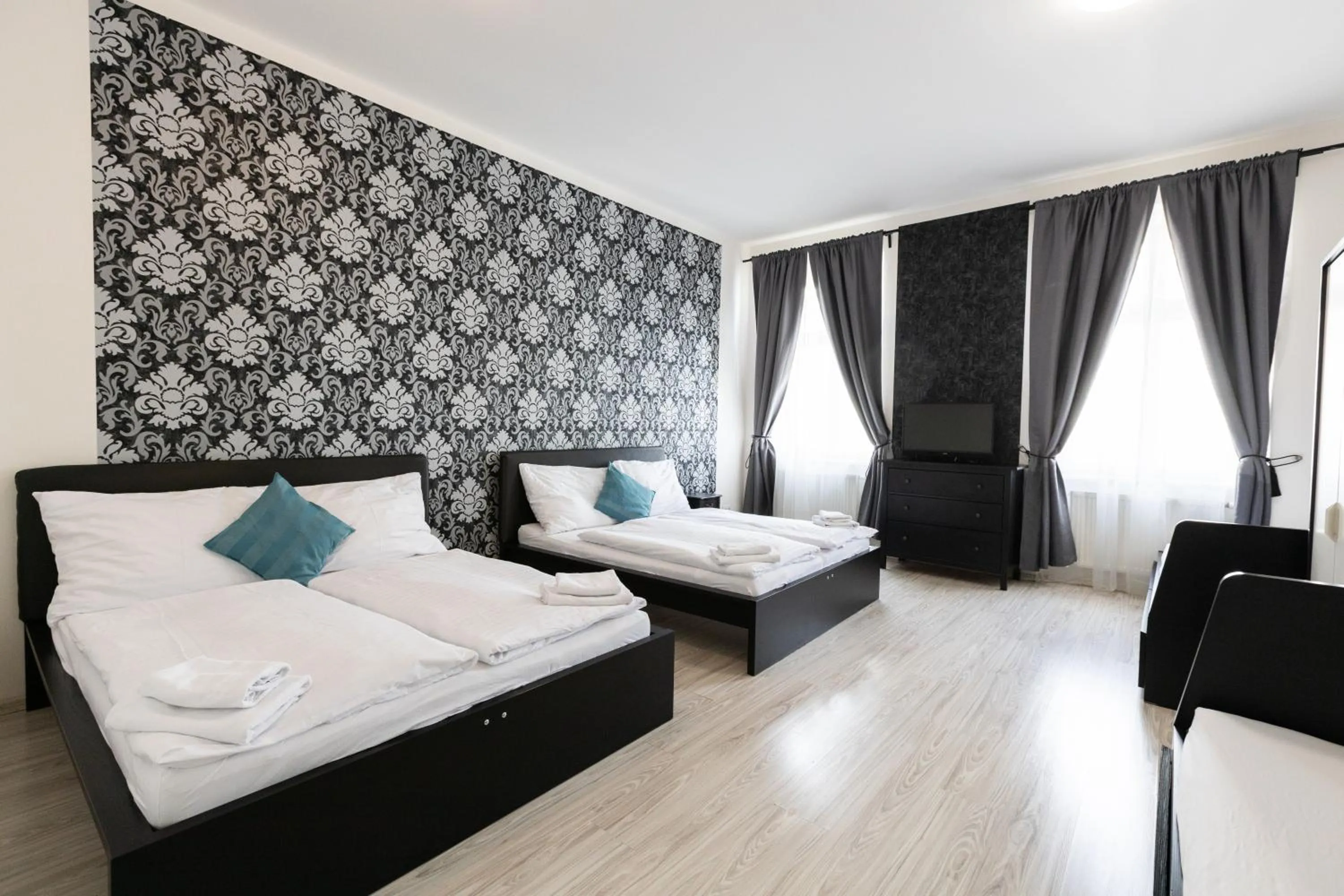 Bed in Top Wenceslas Square Apartment