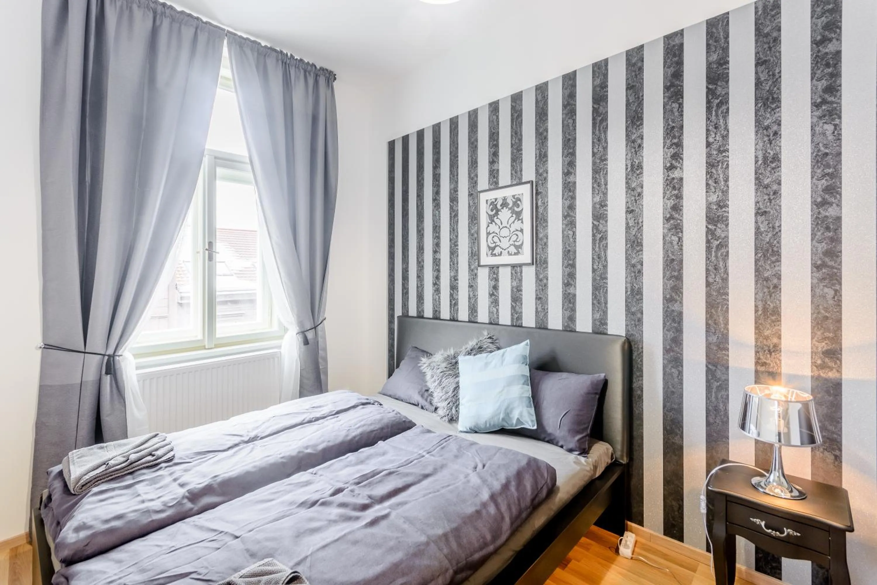 Bedroom, Bed in Top Wenceslas Square Apartment