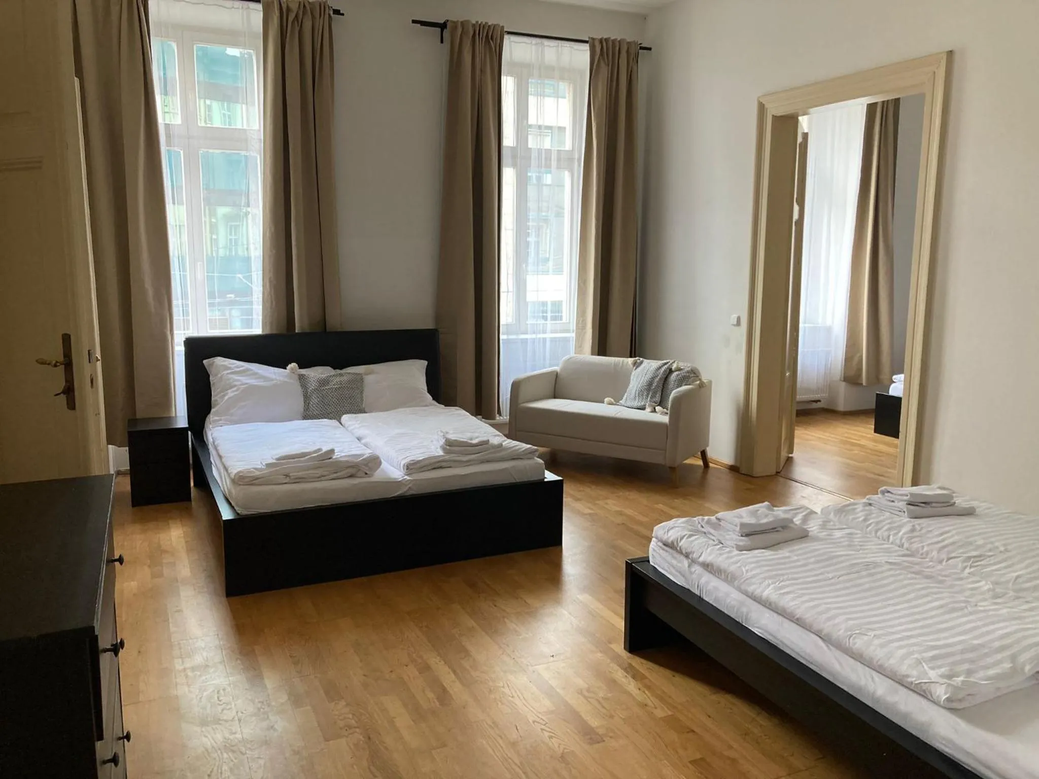 Bed in Top Wenceslas Square Apartment