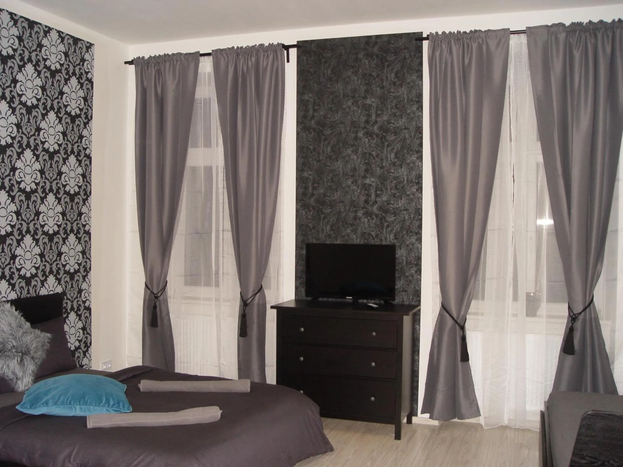 Bedroom, Bed in Top Wenceslas Square Apartment