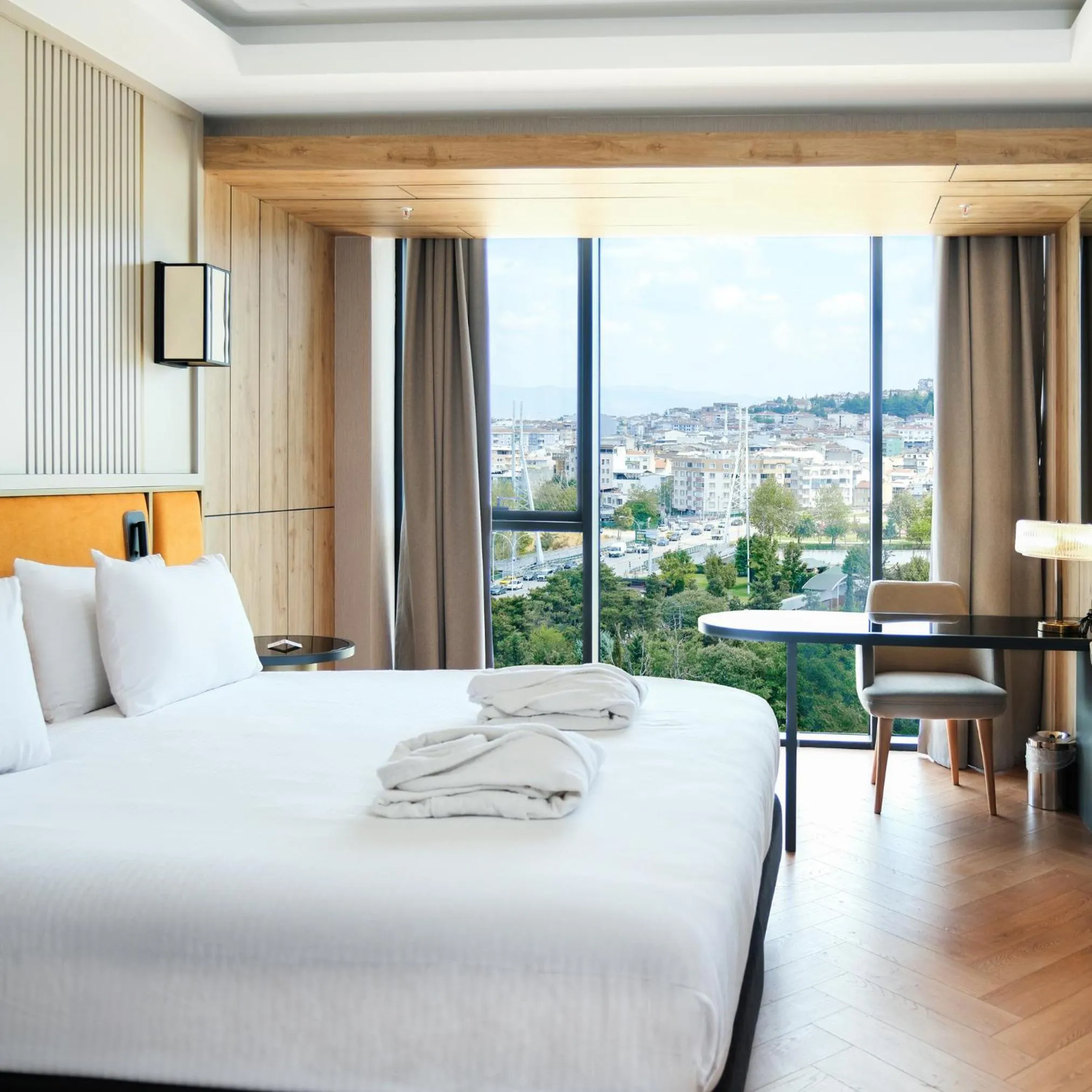 View (from property/room), Bed in Sia Hotel Thermal & Spa