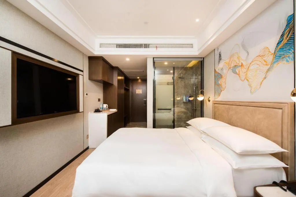 Bed in Hongqiao Pujue International Zhongshan Park Metro Station